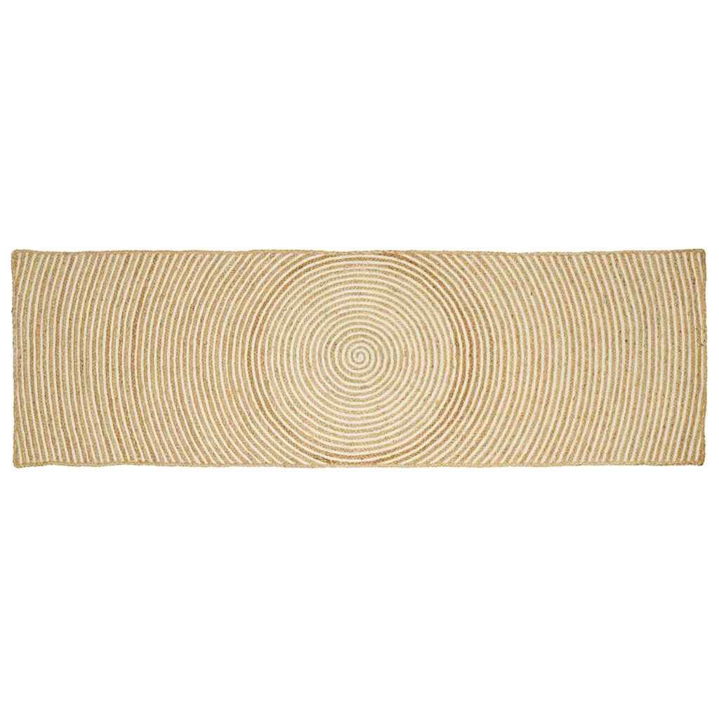vidaXL Килим за площ Бяло 60 x 300 cm юта