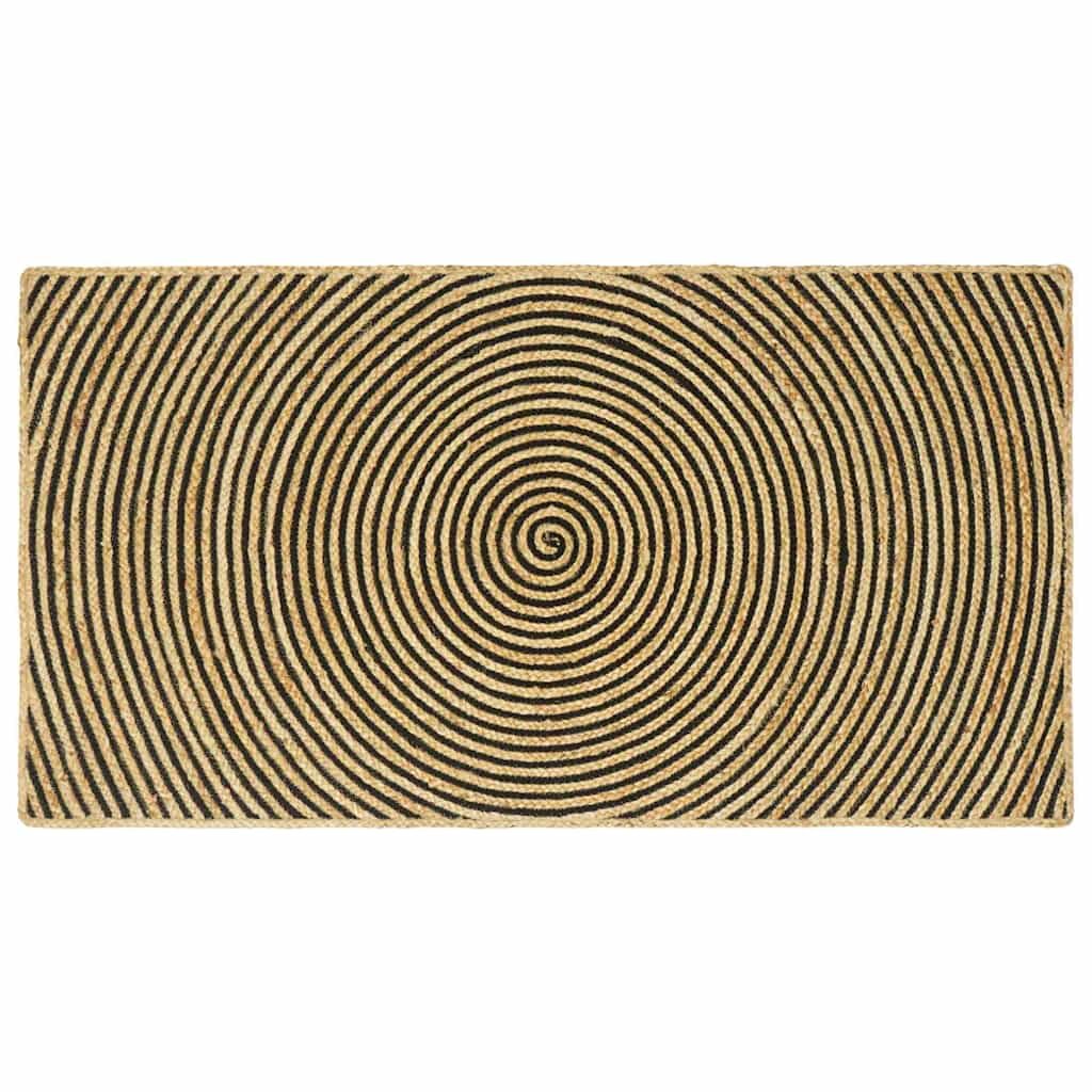 vidaXL Килим за площ Черно 100 x 200 cm юта