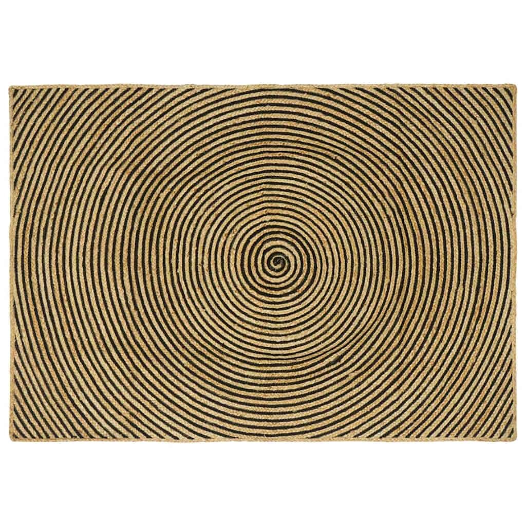 vidaXL Килим за площ Черно 120 x 170 cm юта