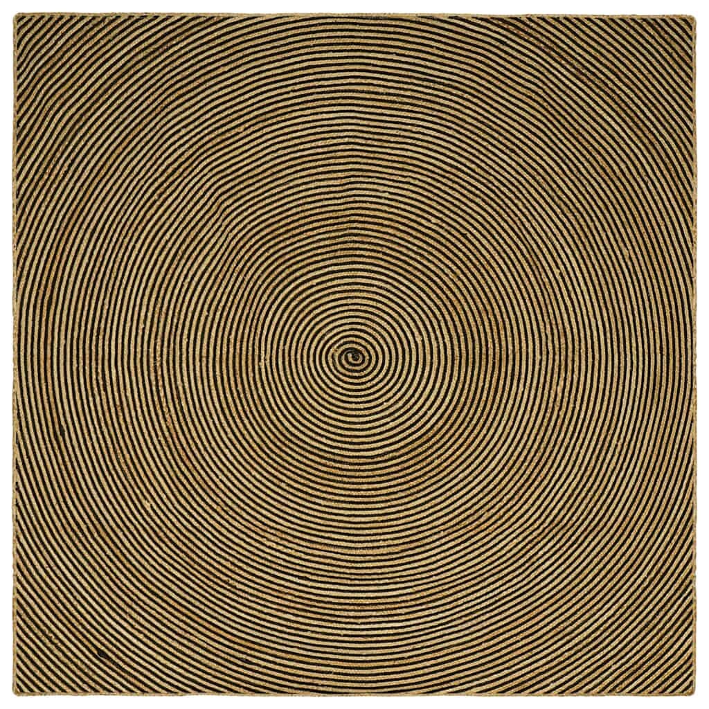 vidaXL Килим за площ Черно 200 x 200 cm юта
