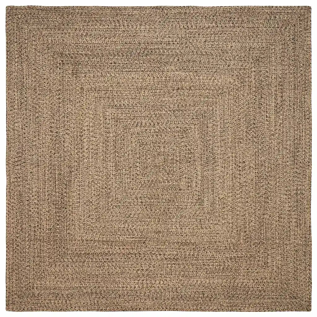 vidaXL Килим за площ Естествено и черно 300 x 300 cm юта