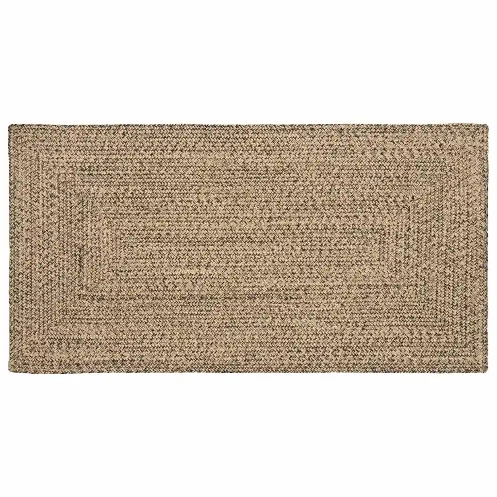 vidaXL Килим за площ Естествено и черно 80 x 150 cm юта