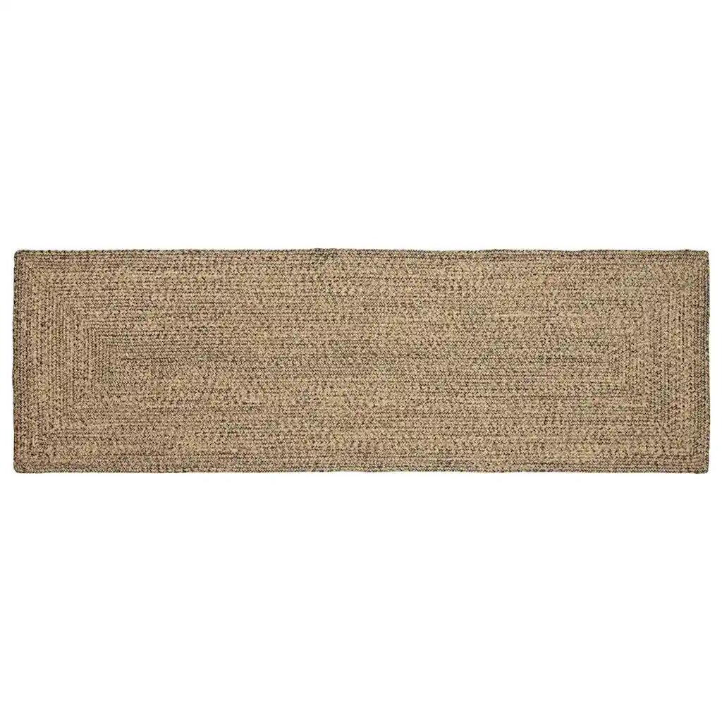 vidaXL Килим за площ Естествено и черно 80 x 200 cm юта