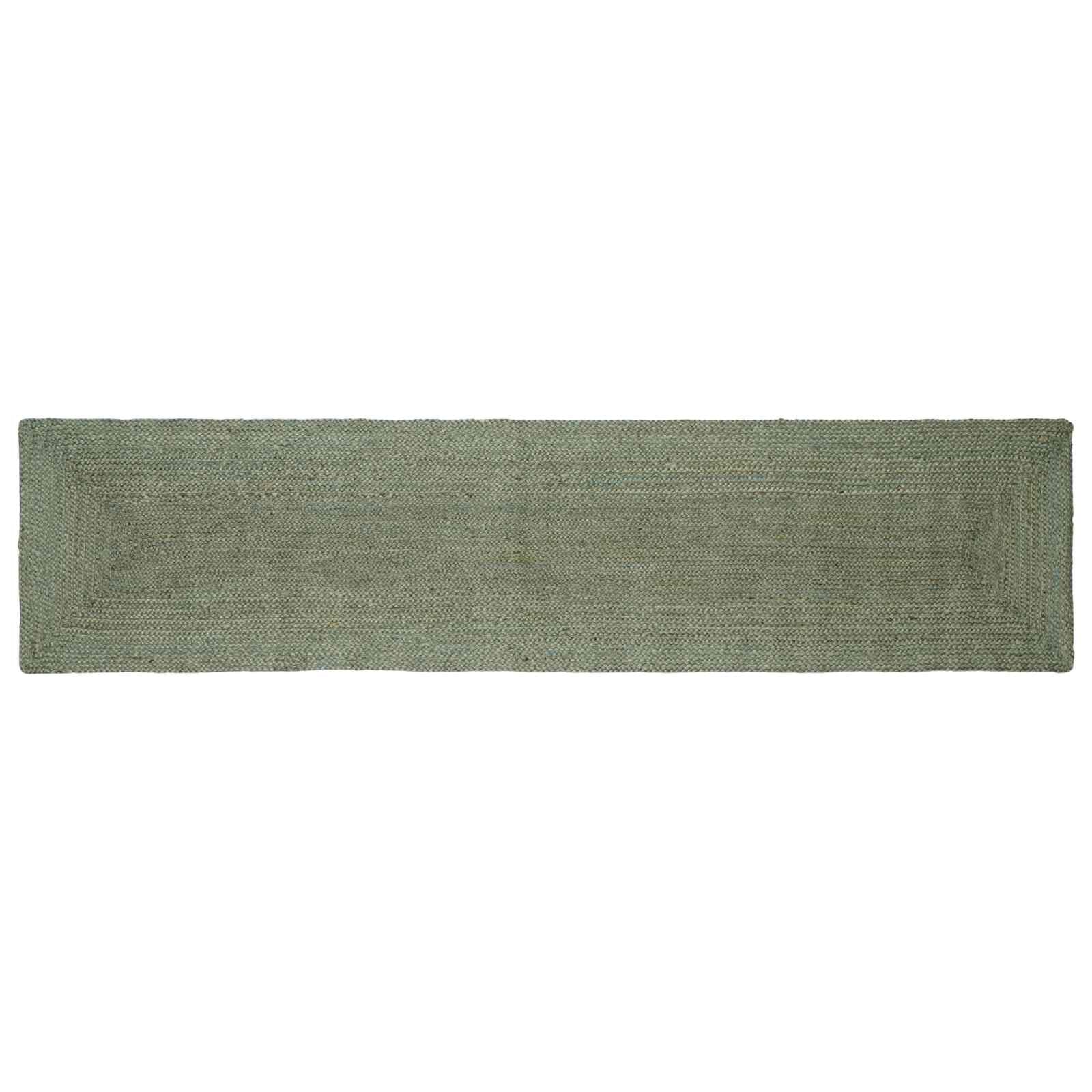 vidaXL Килим за площ Маслиненозелено 60 x 300 cm юта