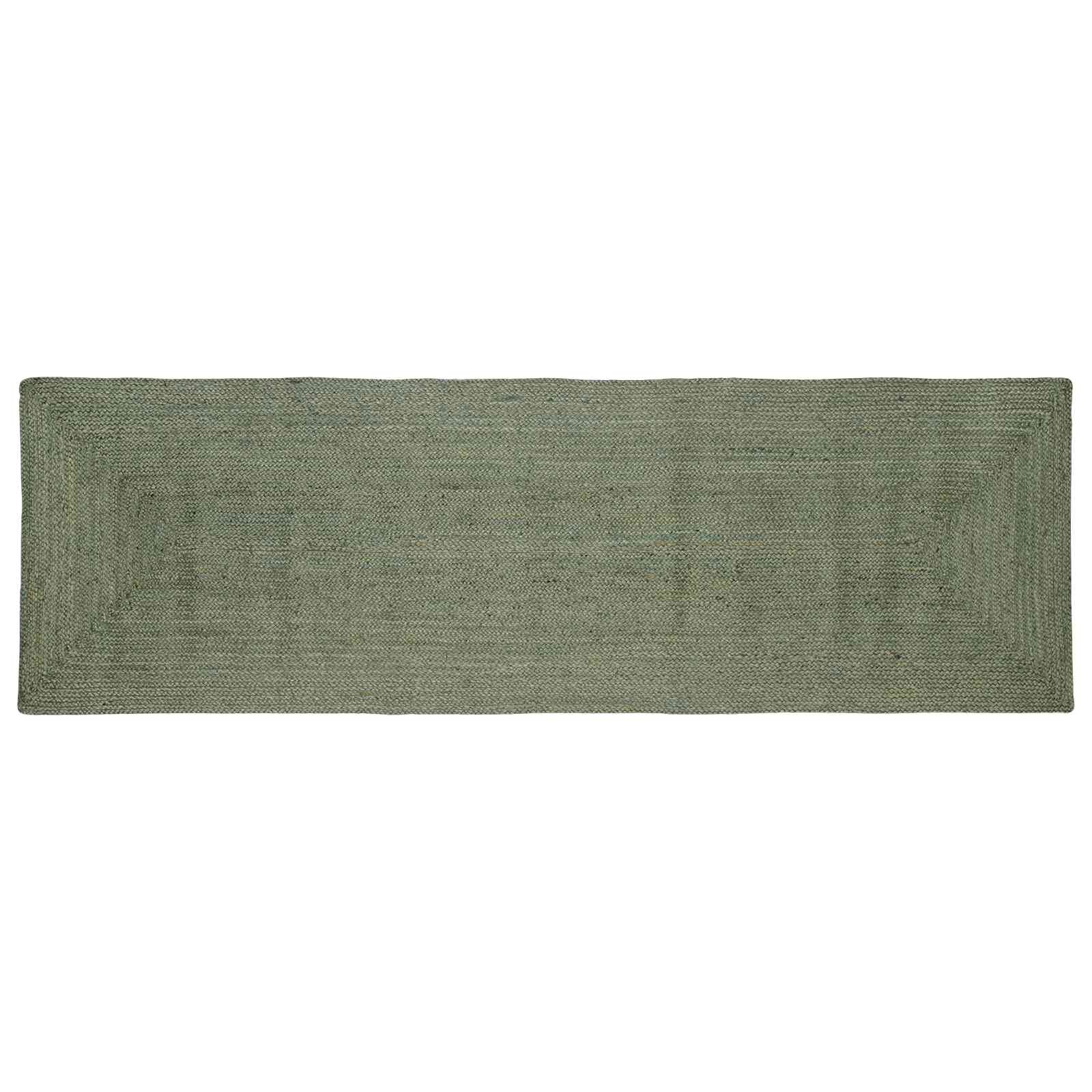 vidaXL Килим за площ Маслиненозелено 80 x 250 cm юта