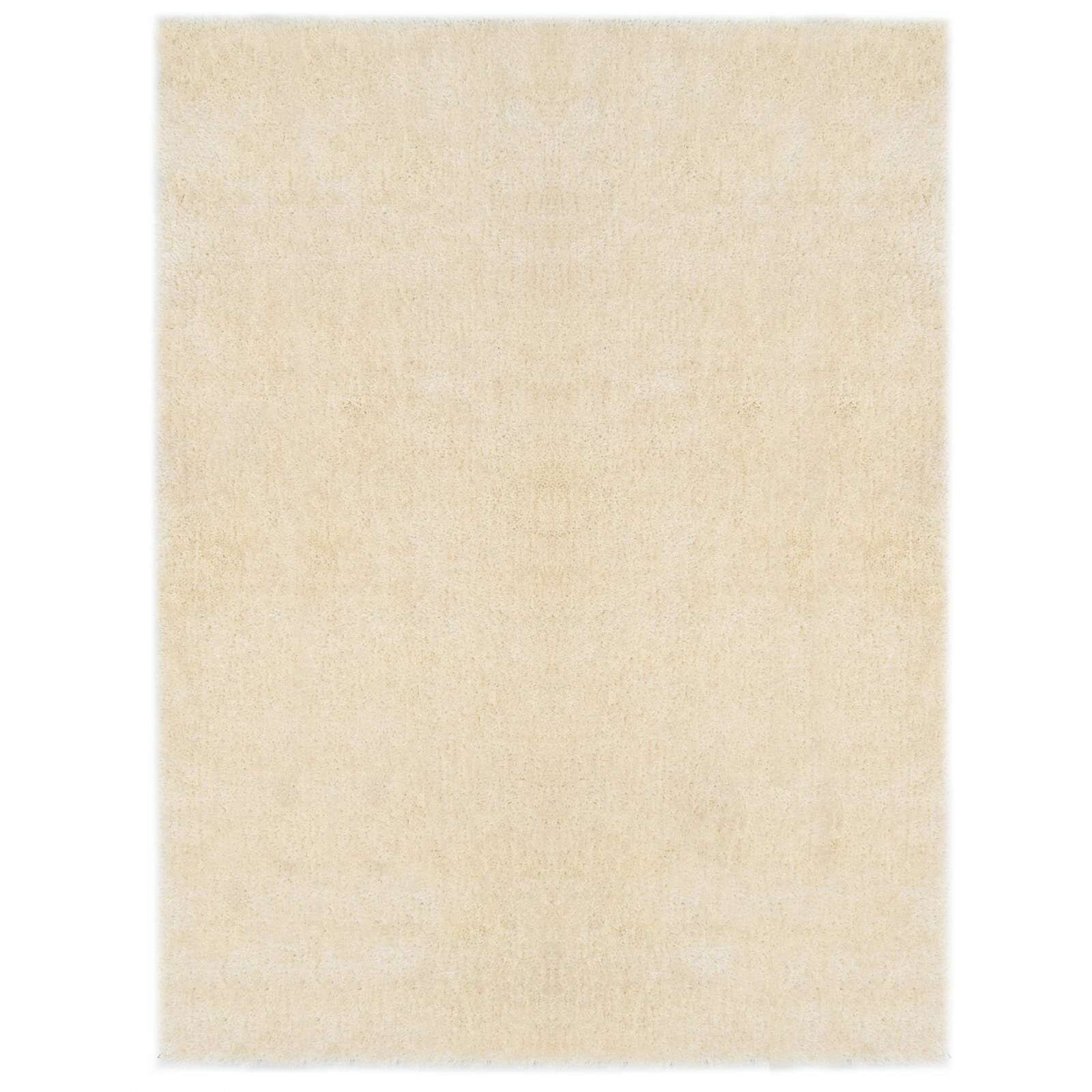 vidaXL Килим за площ с дълъг косъм Кремаво 120 x 160 cm Полиетилен