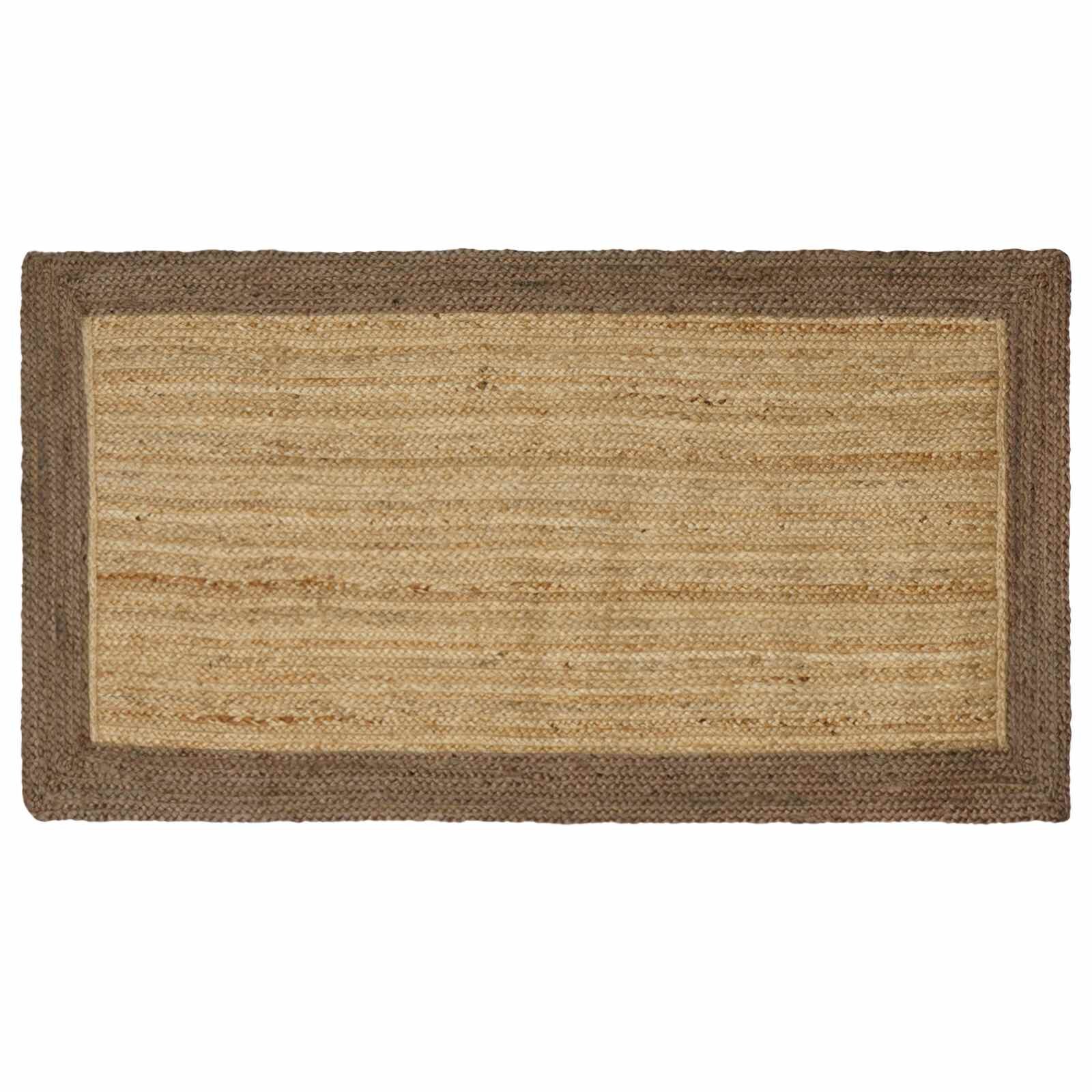 vidaXL Килим за площ Сиво 100 x 200 cm юта