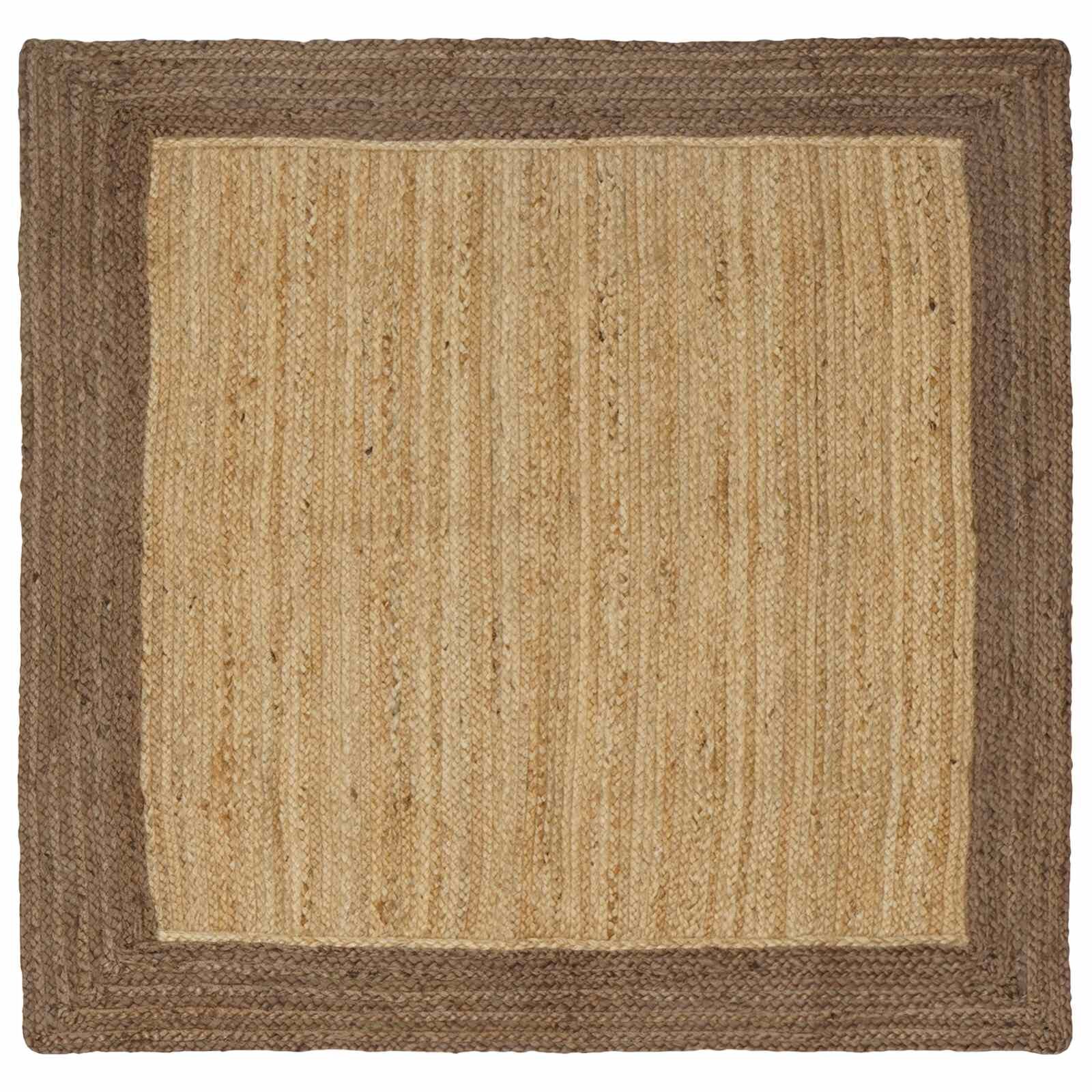vidaXL Килим за площ Сиво 120 x 120 cm юта