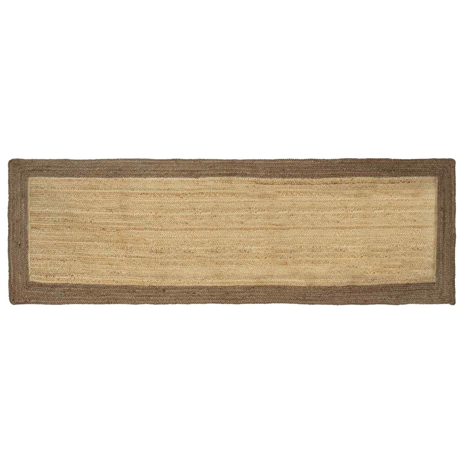 vidaXL Килим за площ Сиво 80 x 300 cm юта