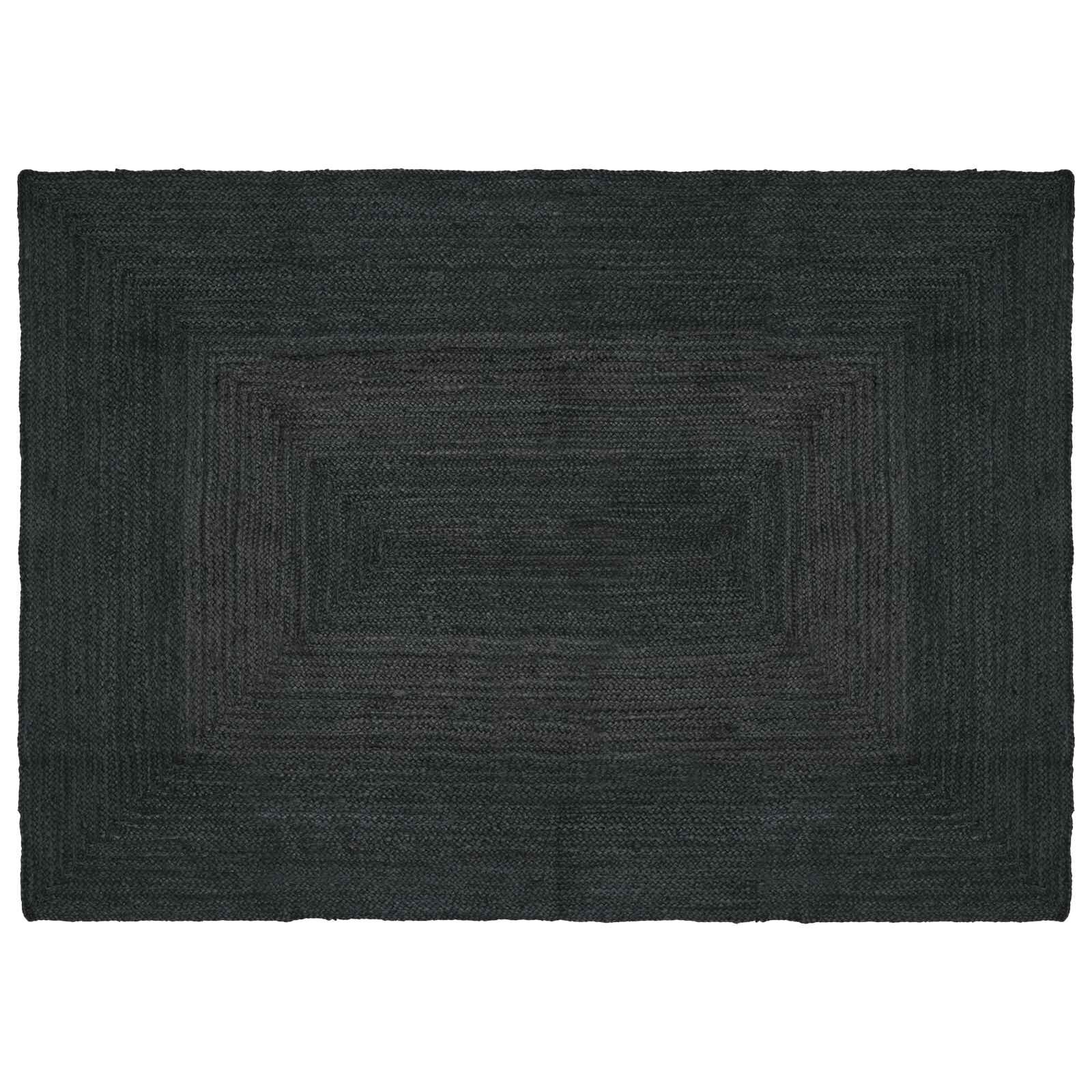 vidaXL Килим за площ Тъмносиво 140 x 200 cm юта