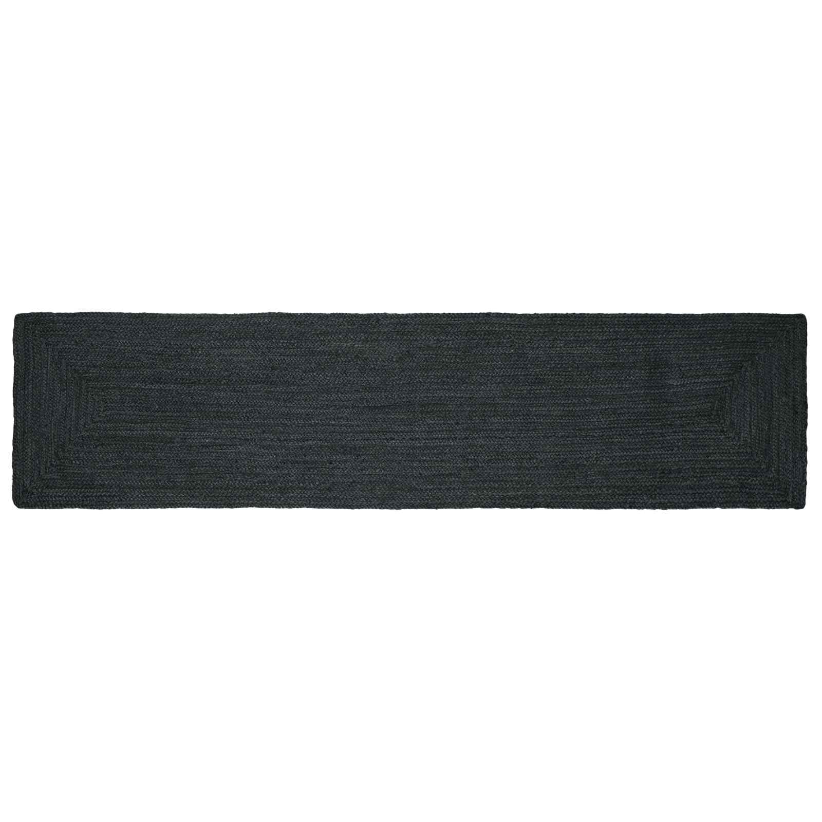 vidaXL Килим за площ Тъмносиво 60 x 200 cm юта