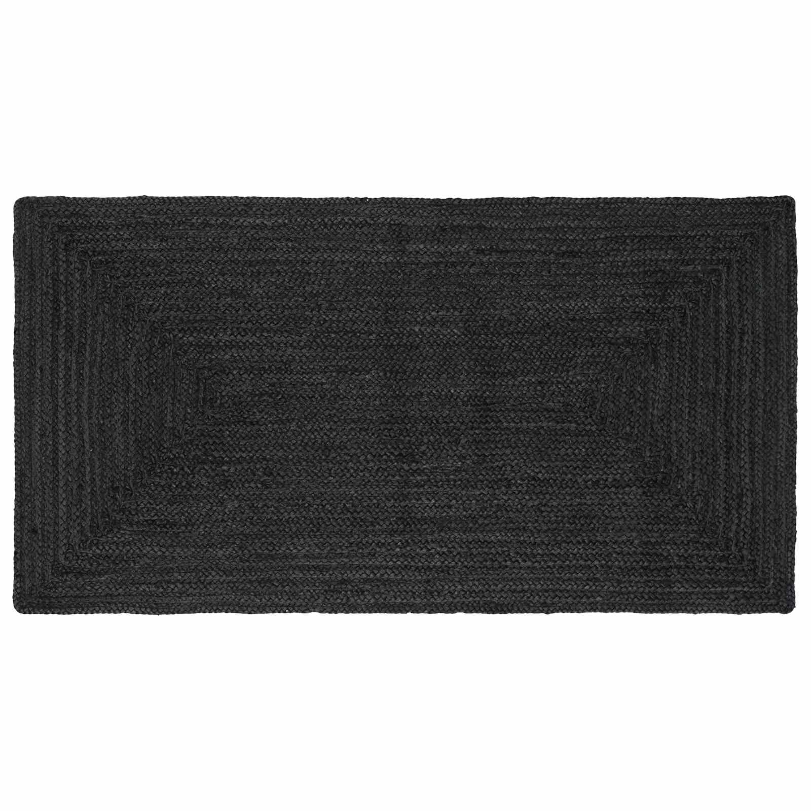 vidaXL Килим за площ Тъмносиво 80 x 150 cm юта
