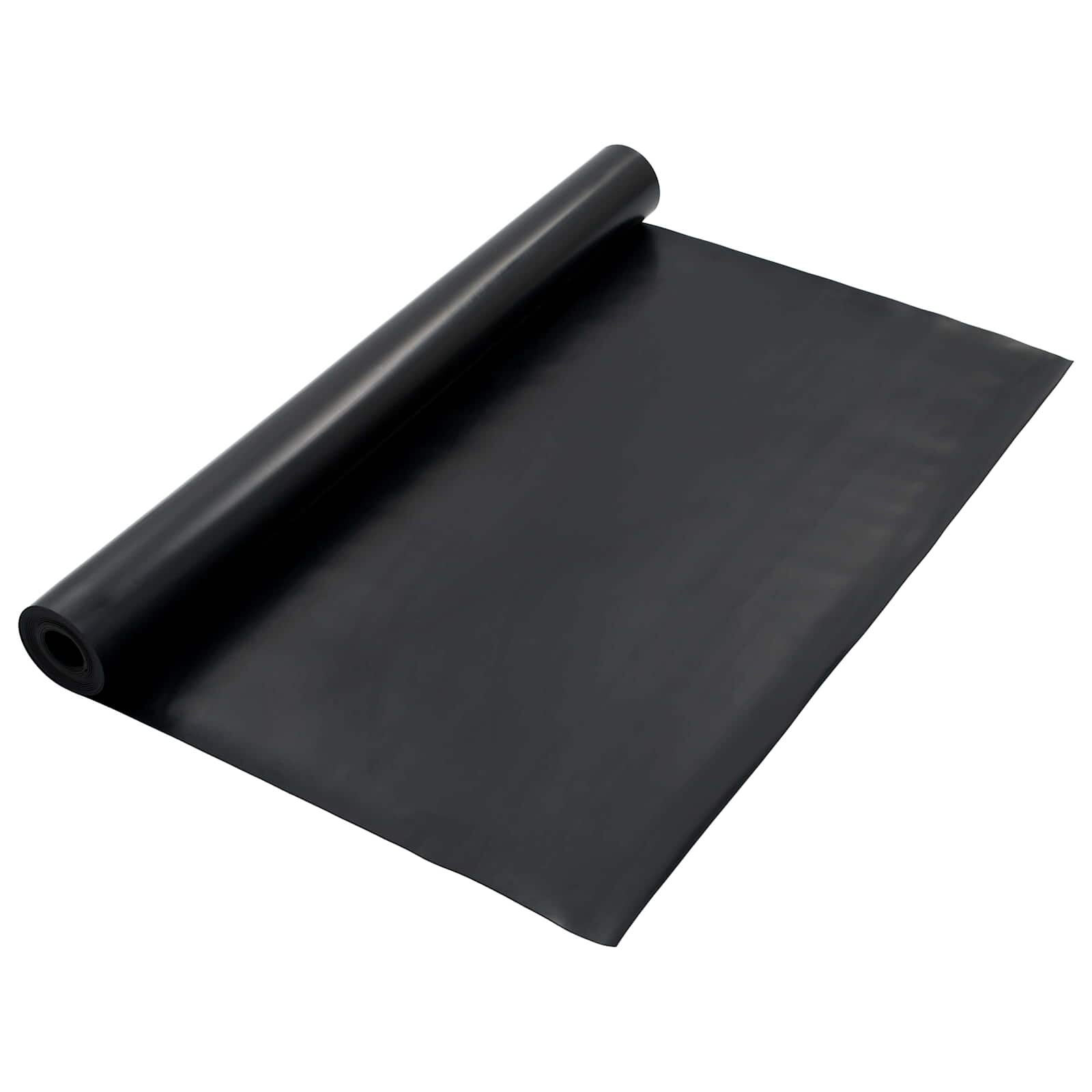 vidaXL Килим за под Черно 12 x 5 м Каучук