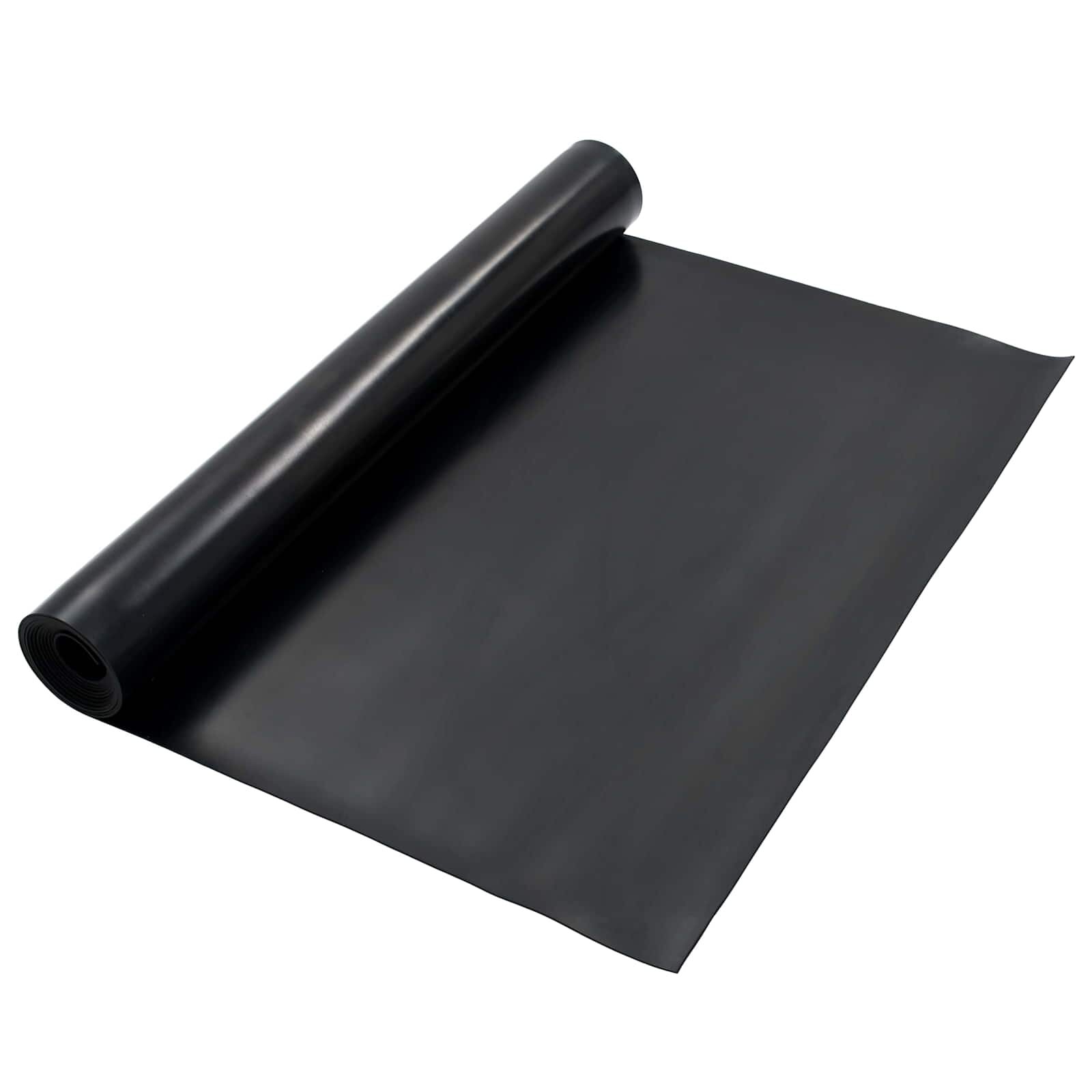 vidaXL Килим за под Черно 12 x 5 м Каучук