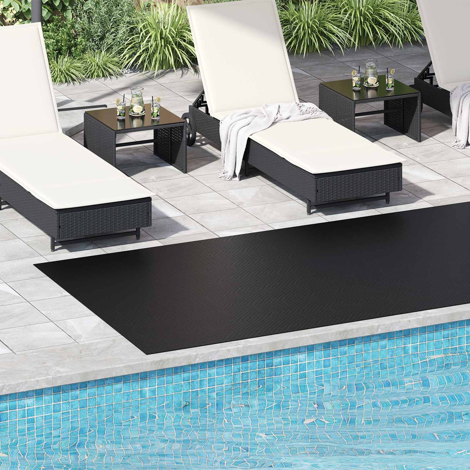 vidaXL Килим за под Черно 15 x 4 m Каучук