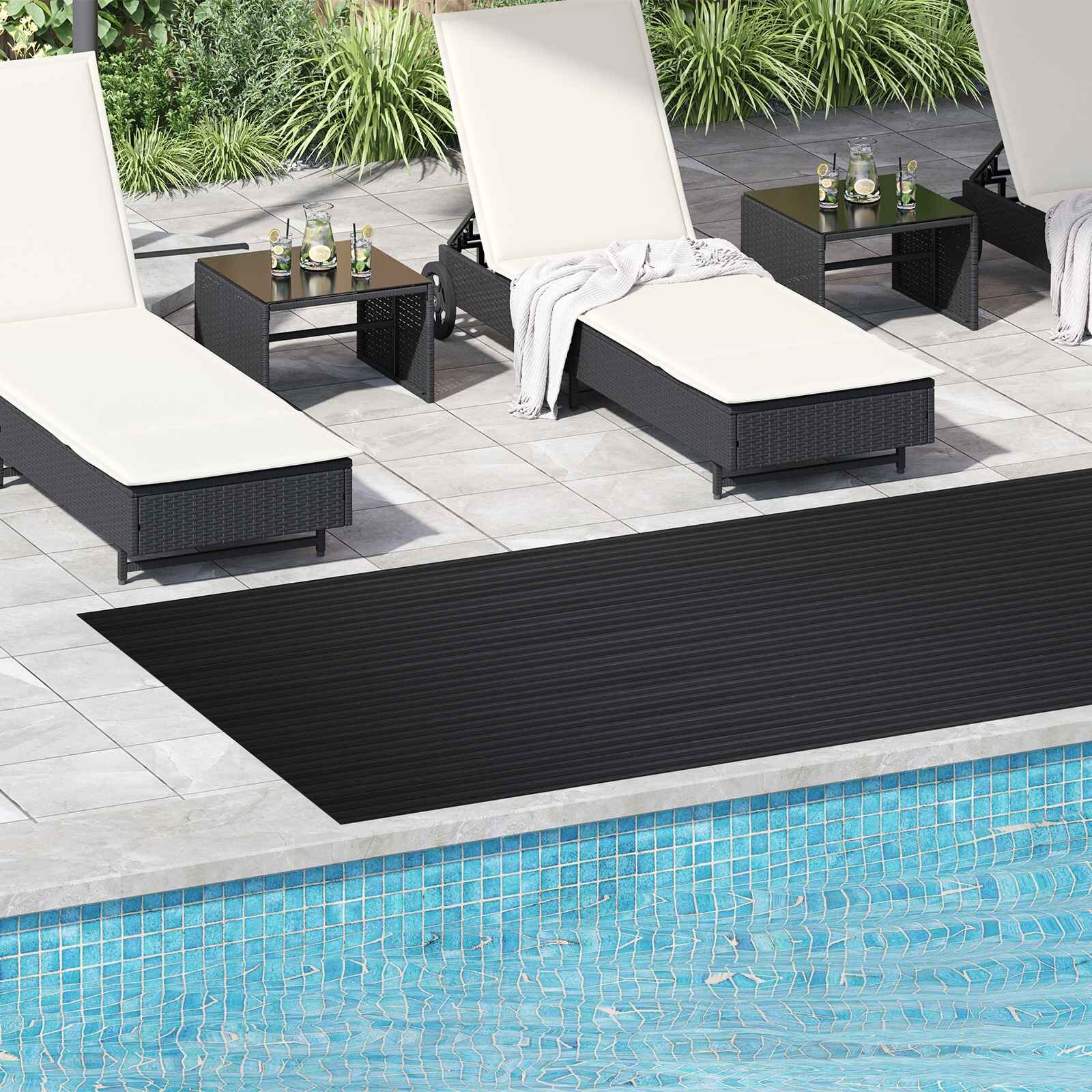vidaXL Килим за под Черно 15 x 4 m Каучук