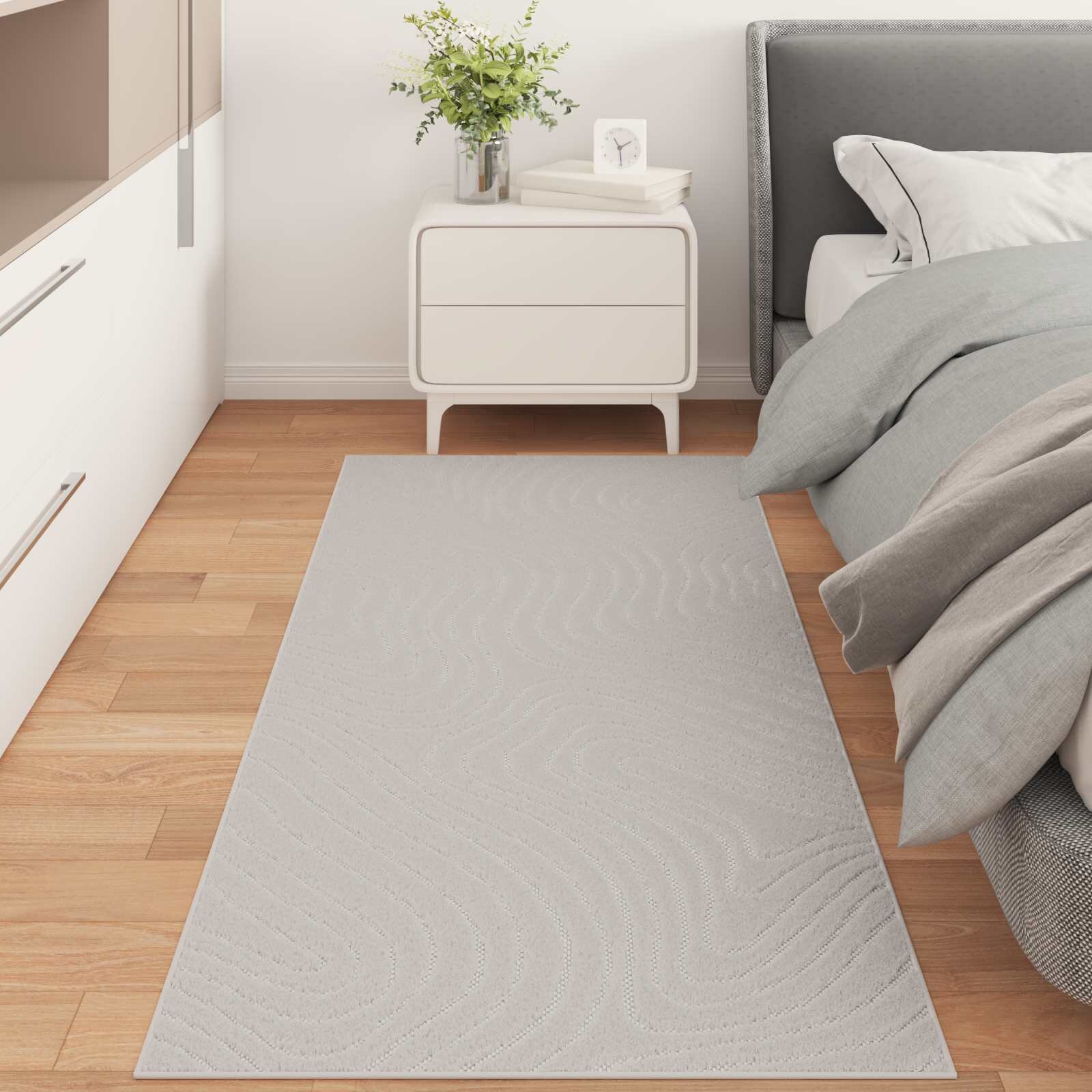 vidaXL Килим за вътрешна и външна употреба PALMERAS Крем 150 x 80 cm