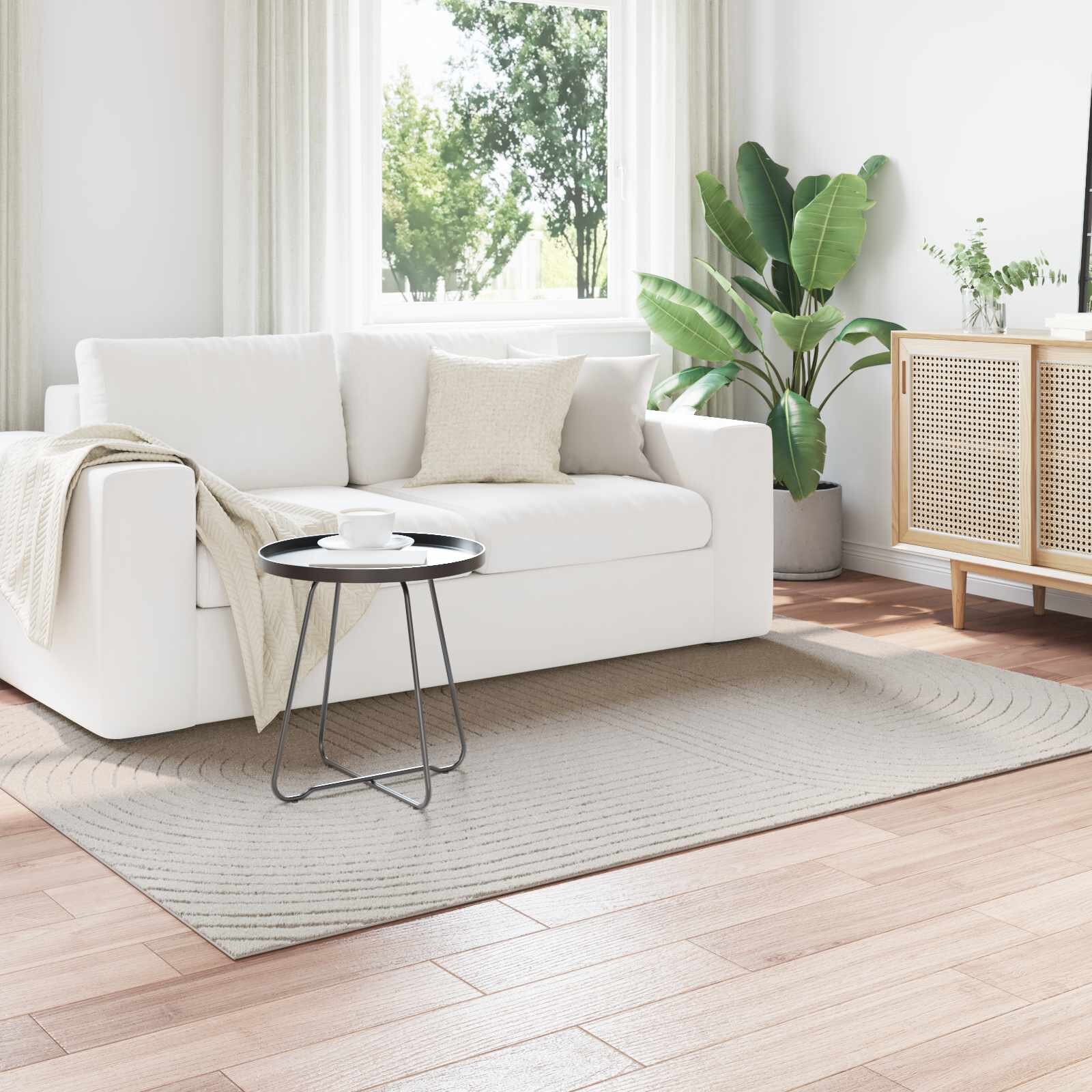 vidaXL Килим за вътрешна и външна употреба PALMERAS Крем 200 x 140 cm