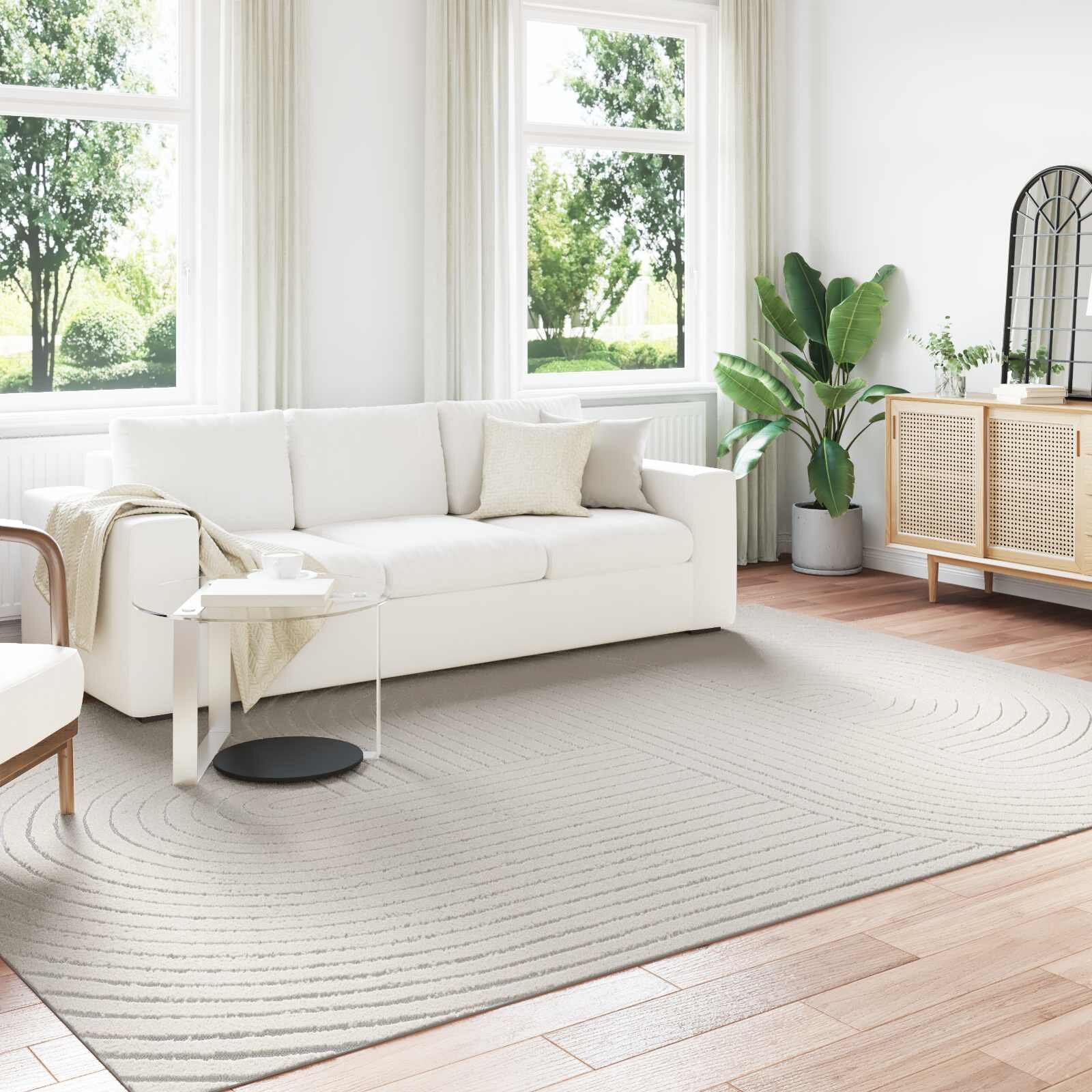 vidaXL Килим за вътрешна и външна употреба PALMERAS Крем 340 x 240 см