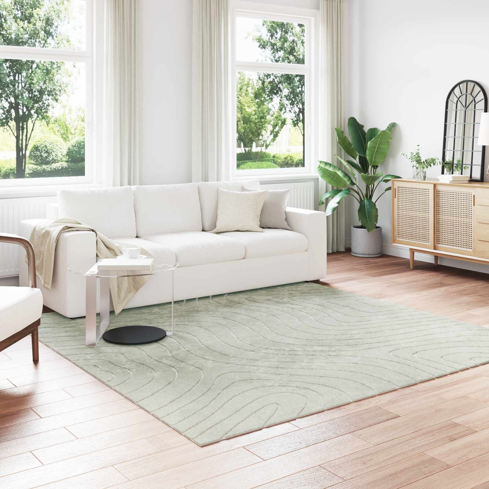 vidaXL Килим за вътрешна и външна употреба PALMERAS Зелен 240 x 240 cm