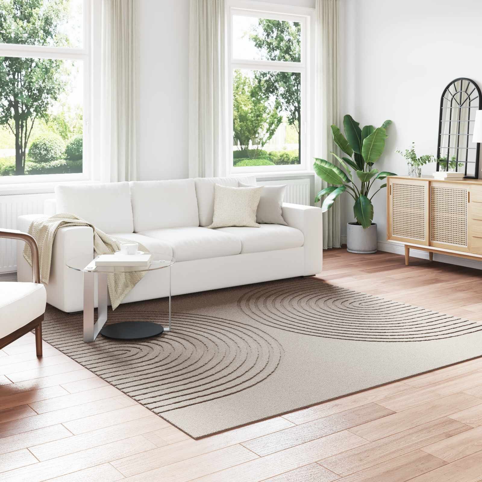 vidaXL Килим за вътрешно помещение GALATI Бежово 240 x 240 cm