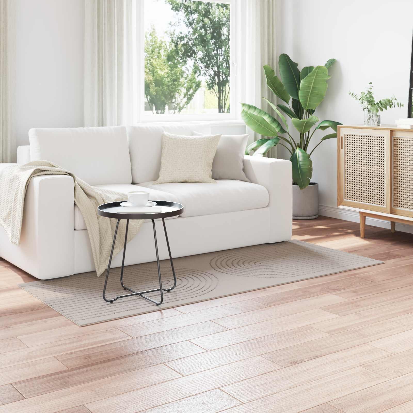vidaXL Килим за вътрешно помещение GALATI Кремаво 200 x 80 см