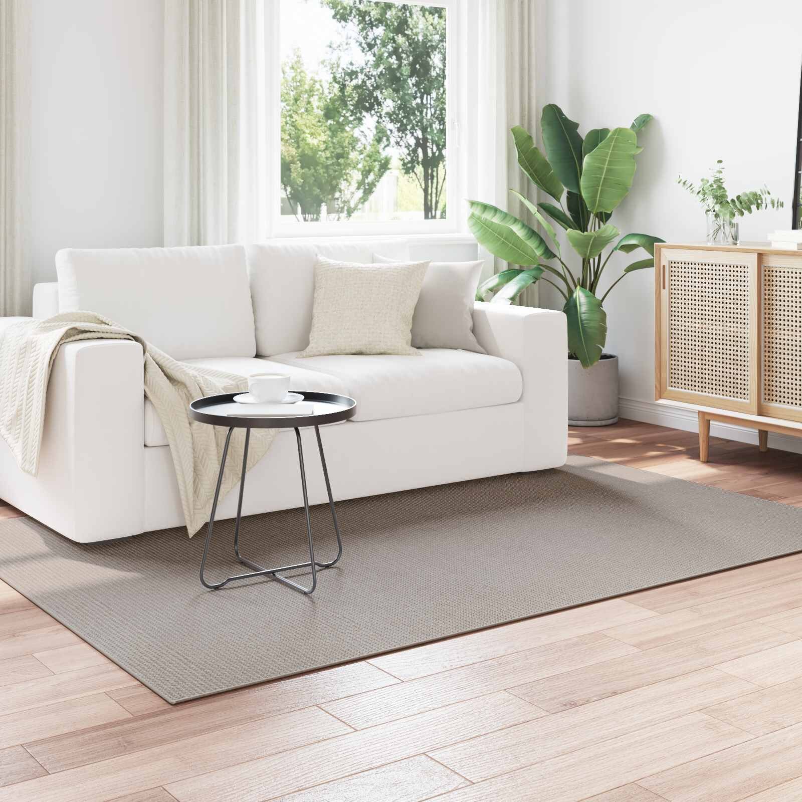 vidaXL Килим за вътрешно помещение LUGO Крем и Тауpe 120 x 170 cm