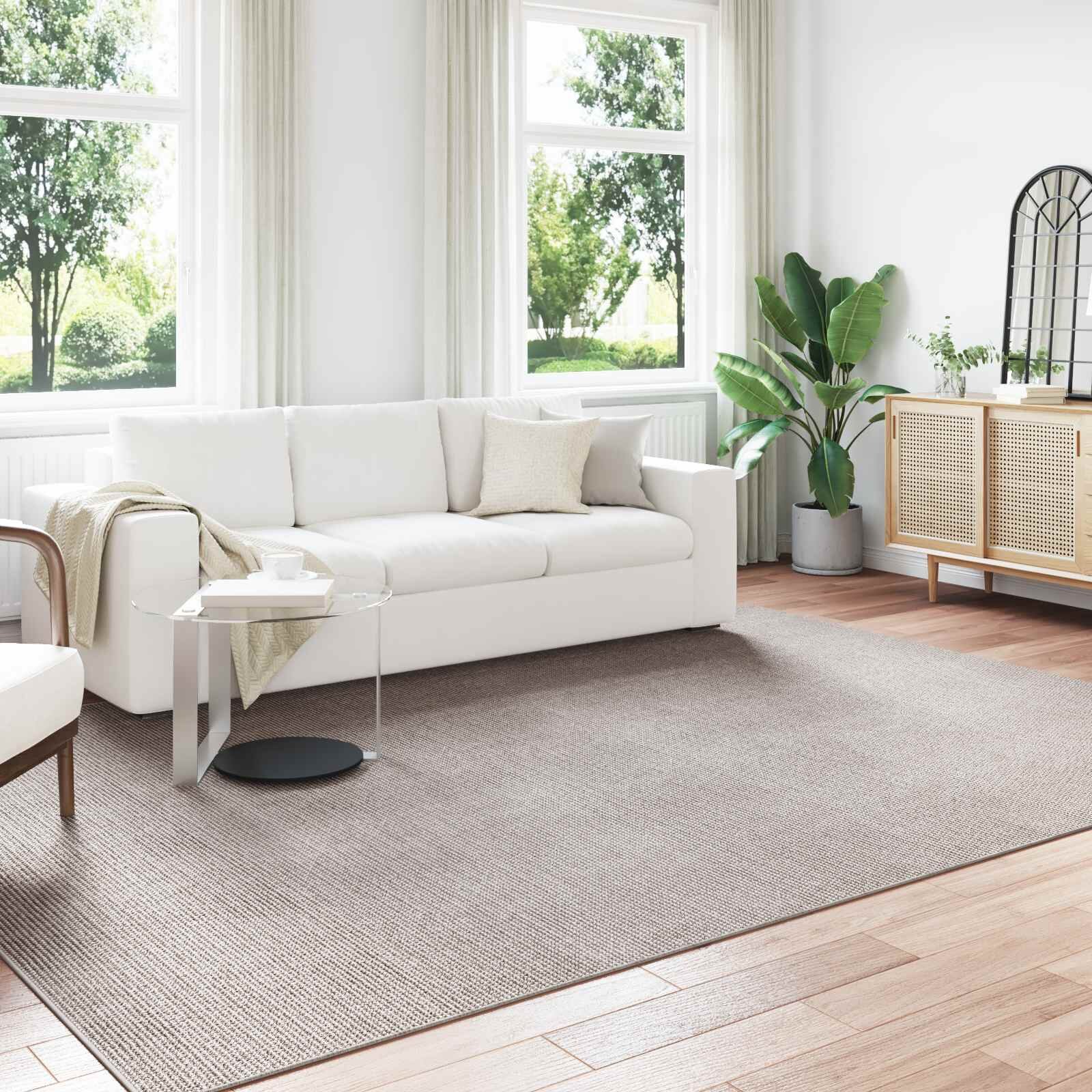 vidaXL Килим за вътрешно помещение LUGO Крем и Тауpe 240 x 340 см