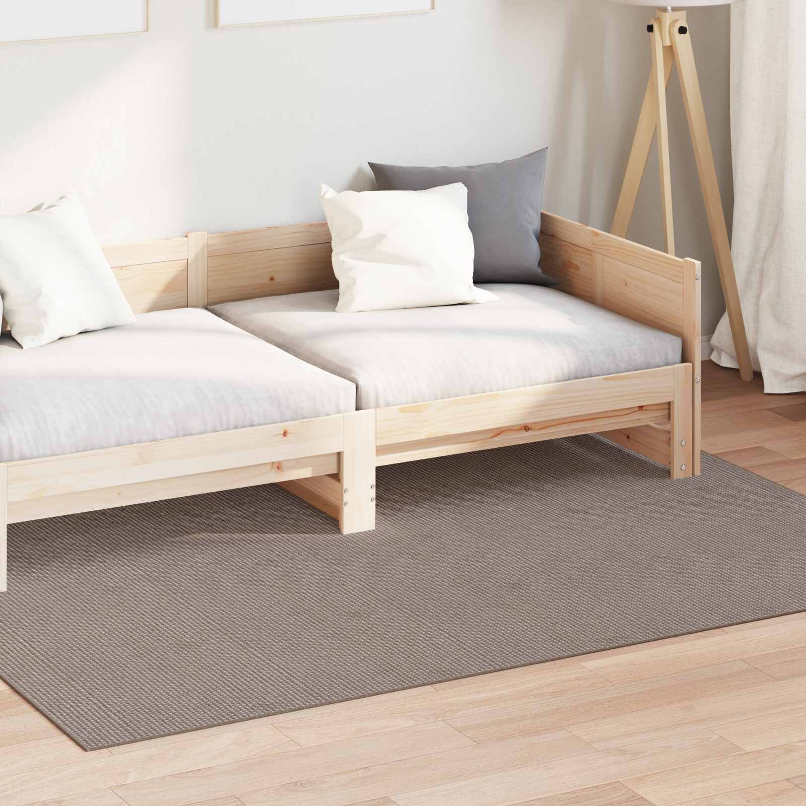 vidaXL Килим за вътрешно помещение LUGO Таупе 160 x 230 cm Полиестер
