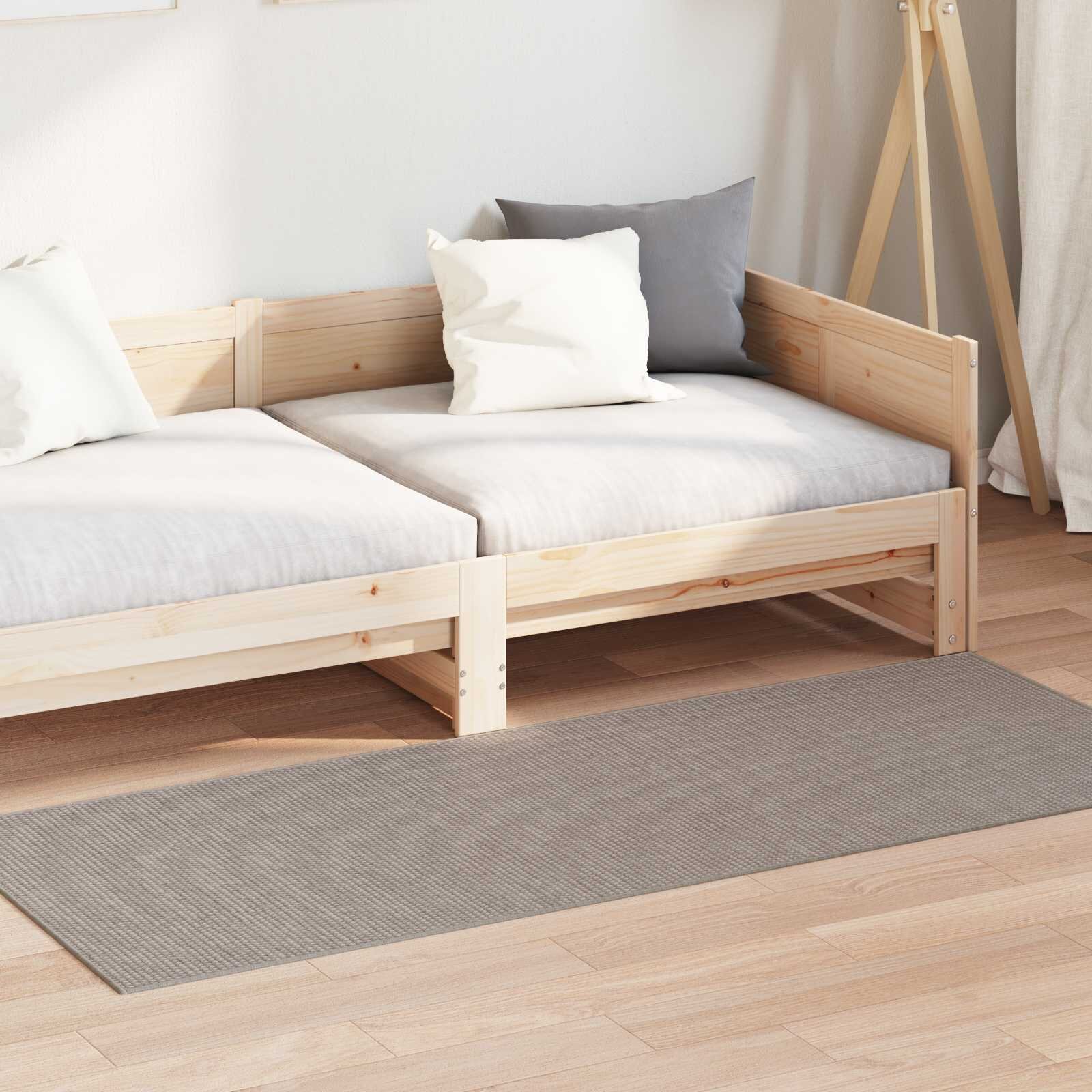 vidaXL Килим за вътрешно помещение LUGO Таупе 80 x 150 cm Полиестер