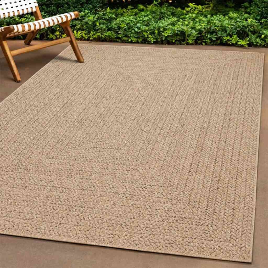 vidaXL Килим "ZIZUR" 120x120 см визия юта за закрито и открито