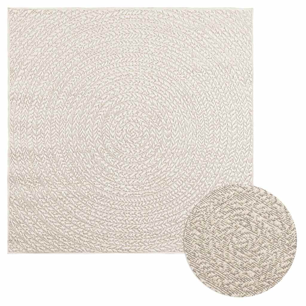vidaXL Килим "ZIZUR" 120x120 см визия юта за закрито и открито