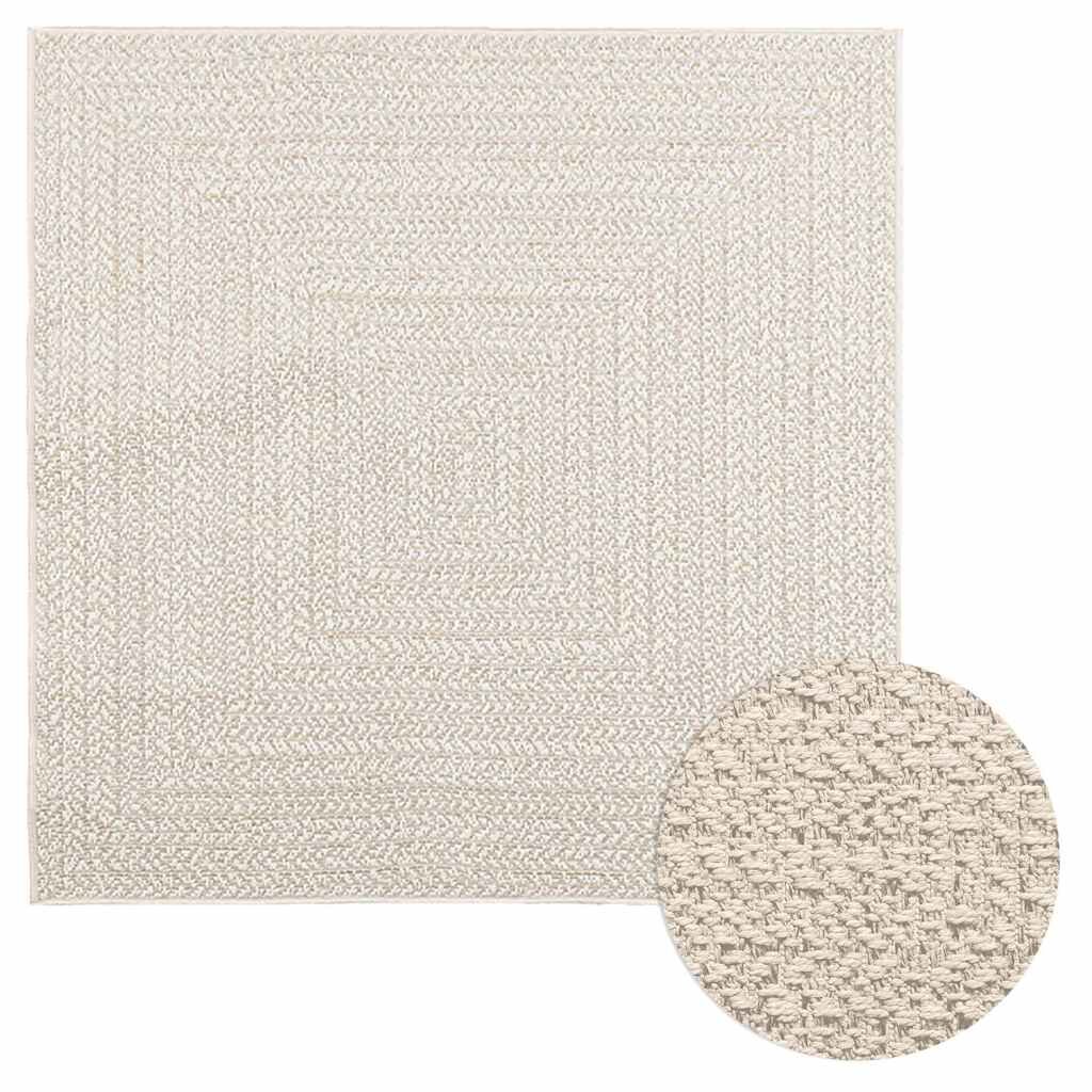 vidaXL Килим "ZIZUR" 120x120 см визия юта за закрито и открито