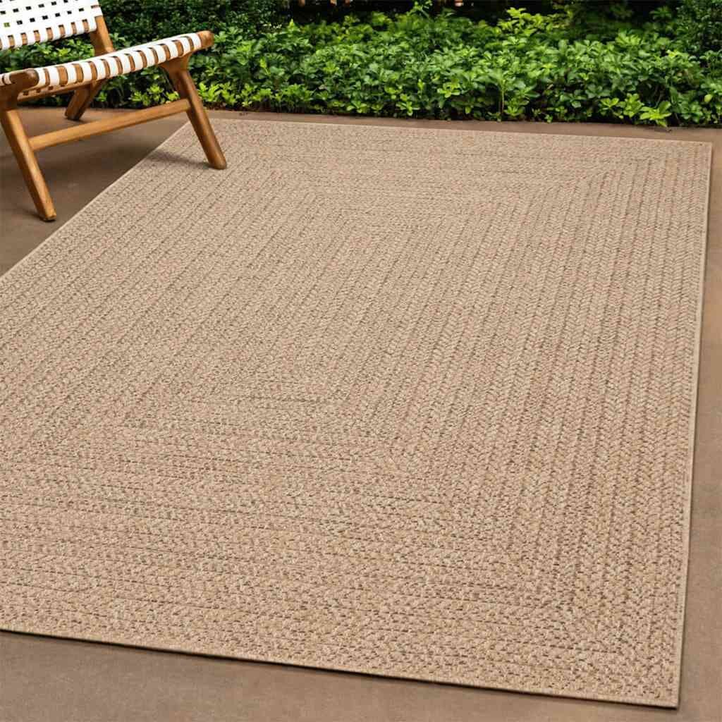 vidaXL Килим "ZIZUR" 240x240 см визия юта за закрито и открито