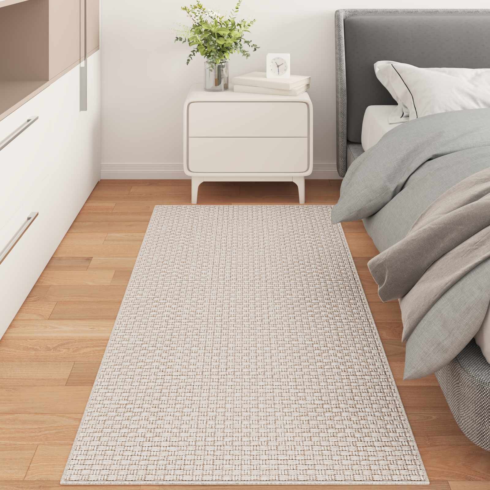 vidaXL Килими за помещение Правоъгълна FARO Крем 150 x 80 cm Полиестер