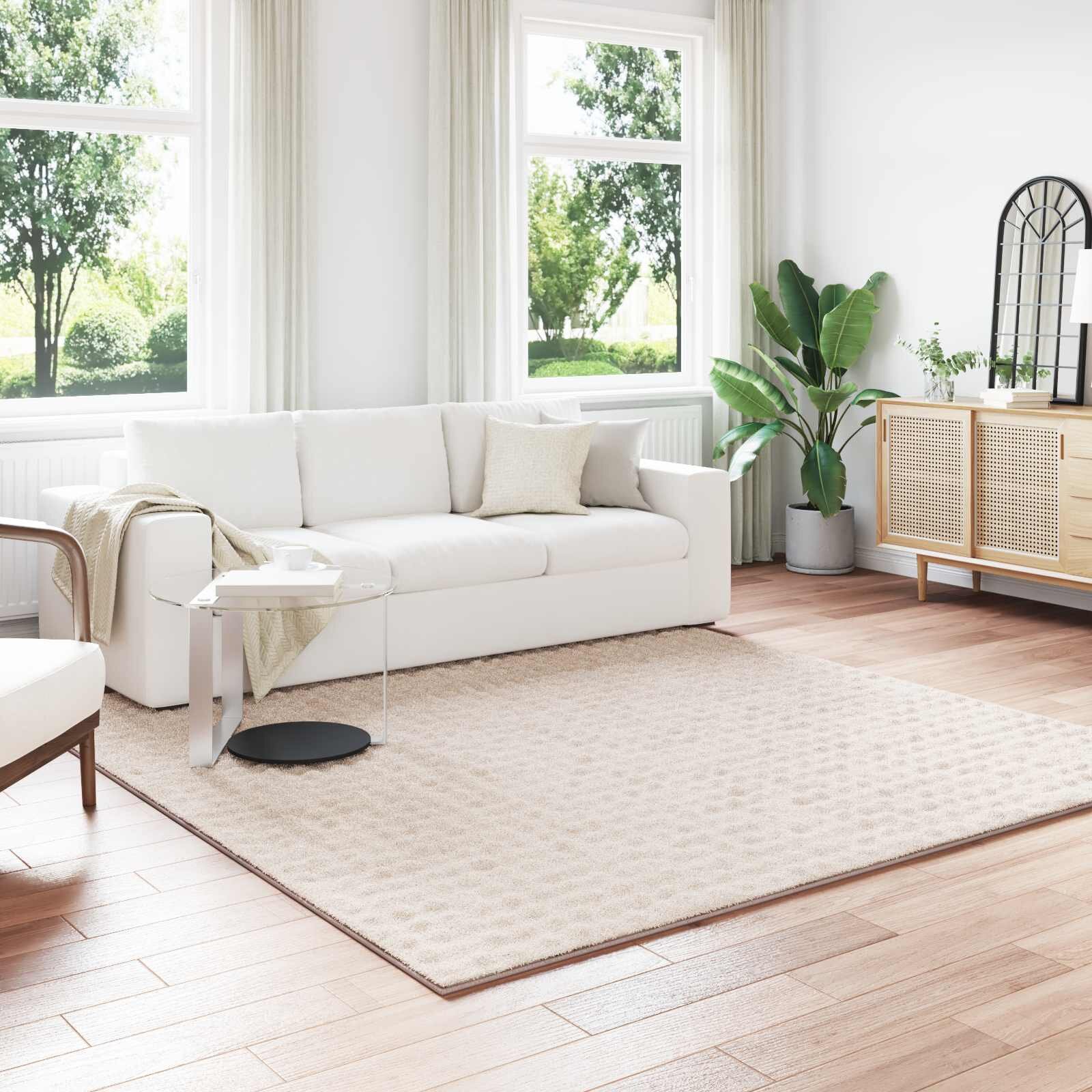 vidaXL Килими за помещение SIROLO Бежово 240 x 240 cm Полиестер