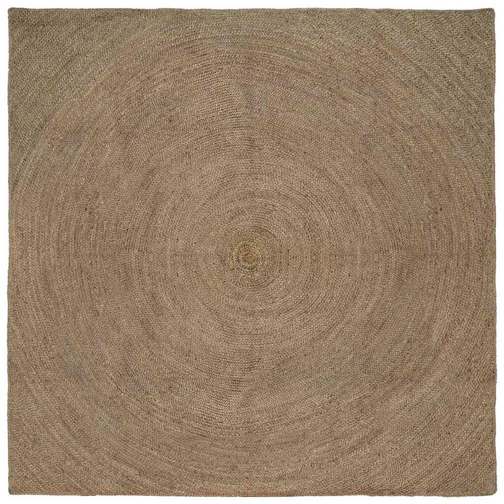 vidaXL Килими за помещение Сиво 200 x 200 cm юта