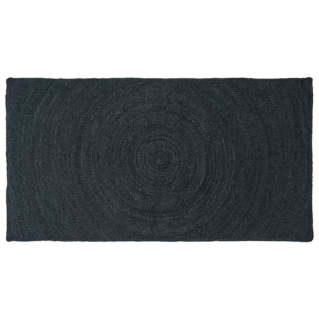 vidaXL Килими за помещение Тъмносиво 100 x 200 cm юта