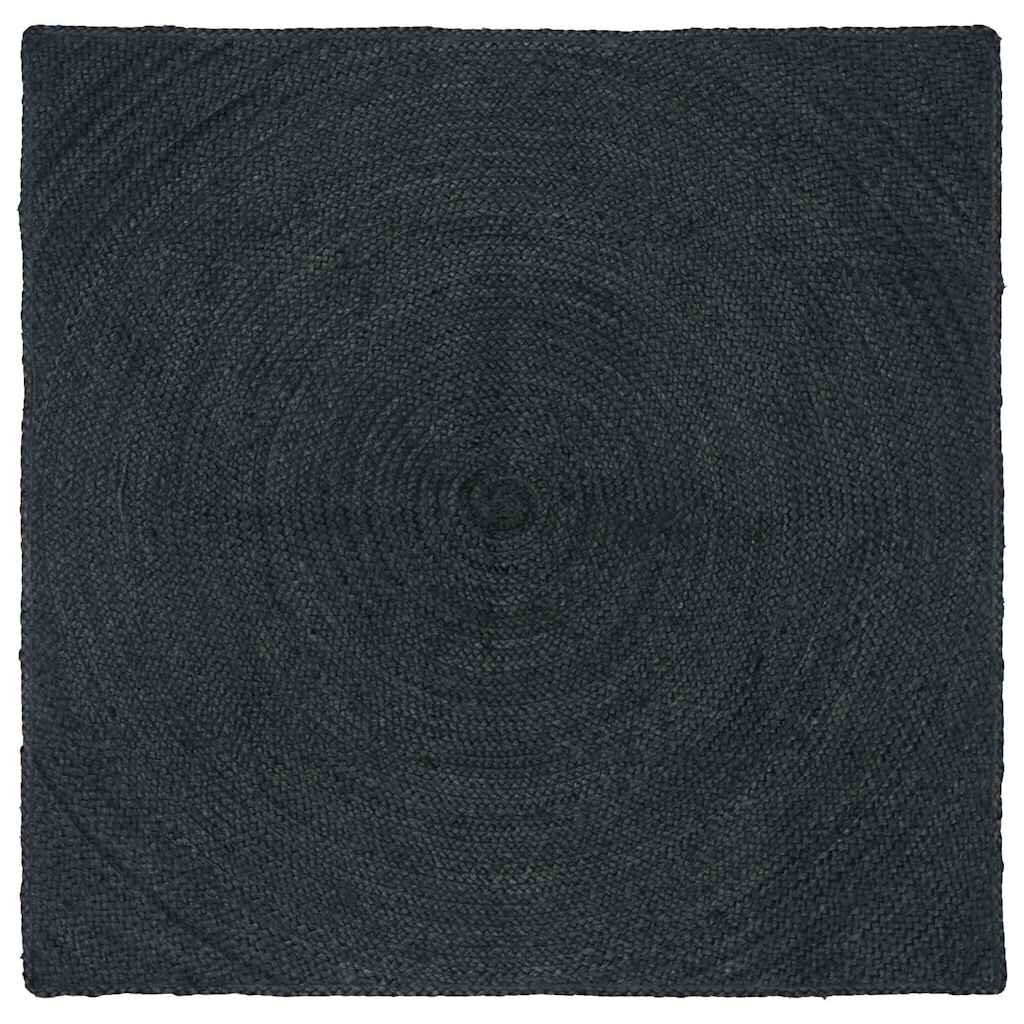 vidaXL Килими за помещение Тъмносиво 120 x 120 cm юта