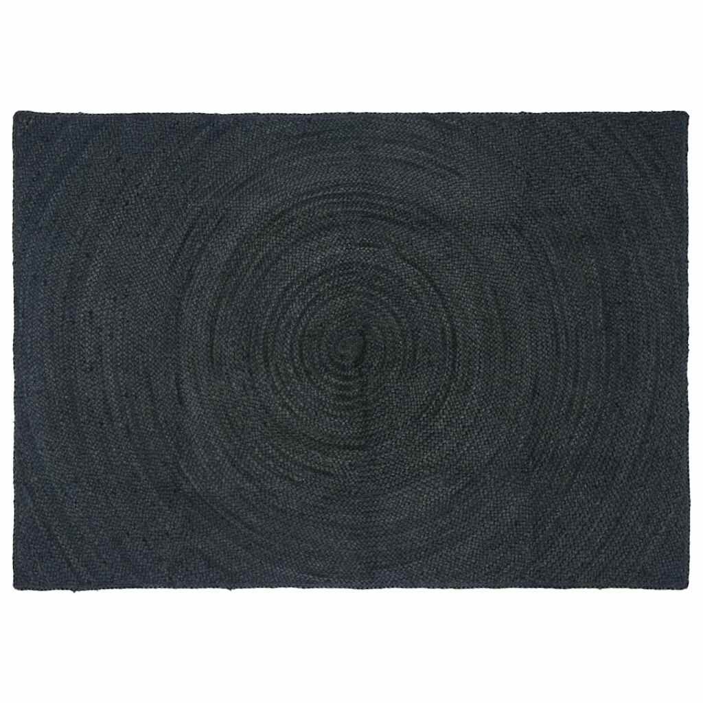 vidaXL Килими за помещение Тъмносиво 120 x 170 cm юта