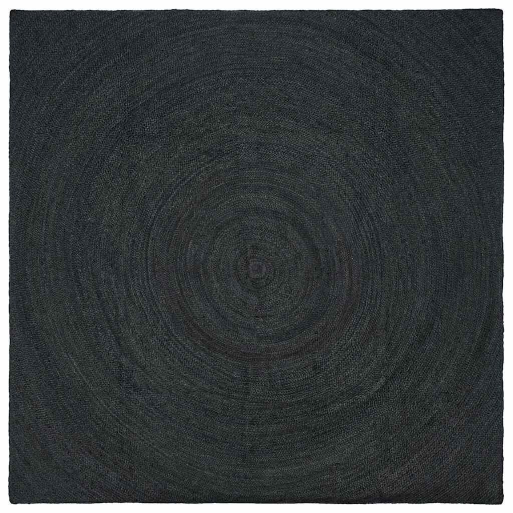 vidaXL Килими за помещение Тъмносиво 200 x 200 cm юта