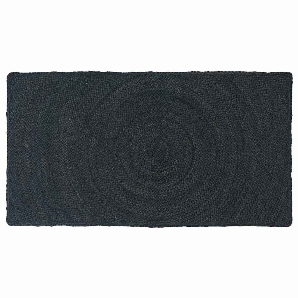 vidaXL Килими за помещение Тъмносиво 60 x 110 cm юта