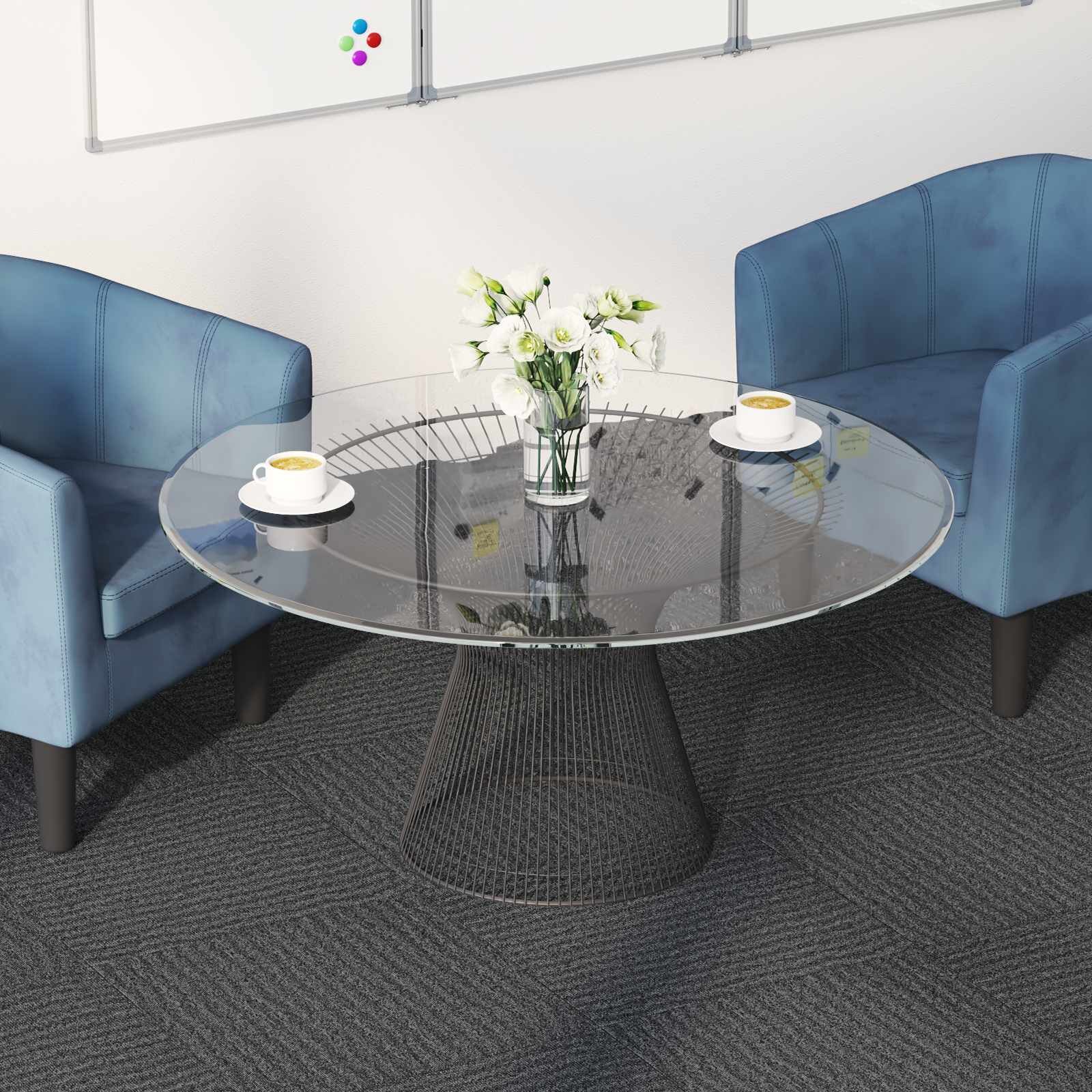 vidaXL Килимна плочка Средно сиво 50 x 50 cm 20 бр. ПП и Битум