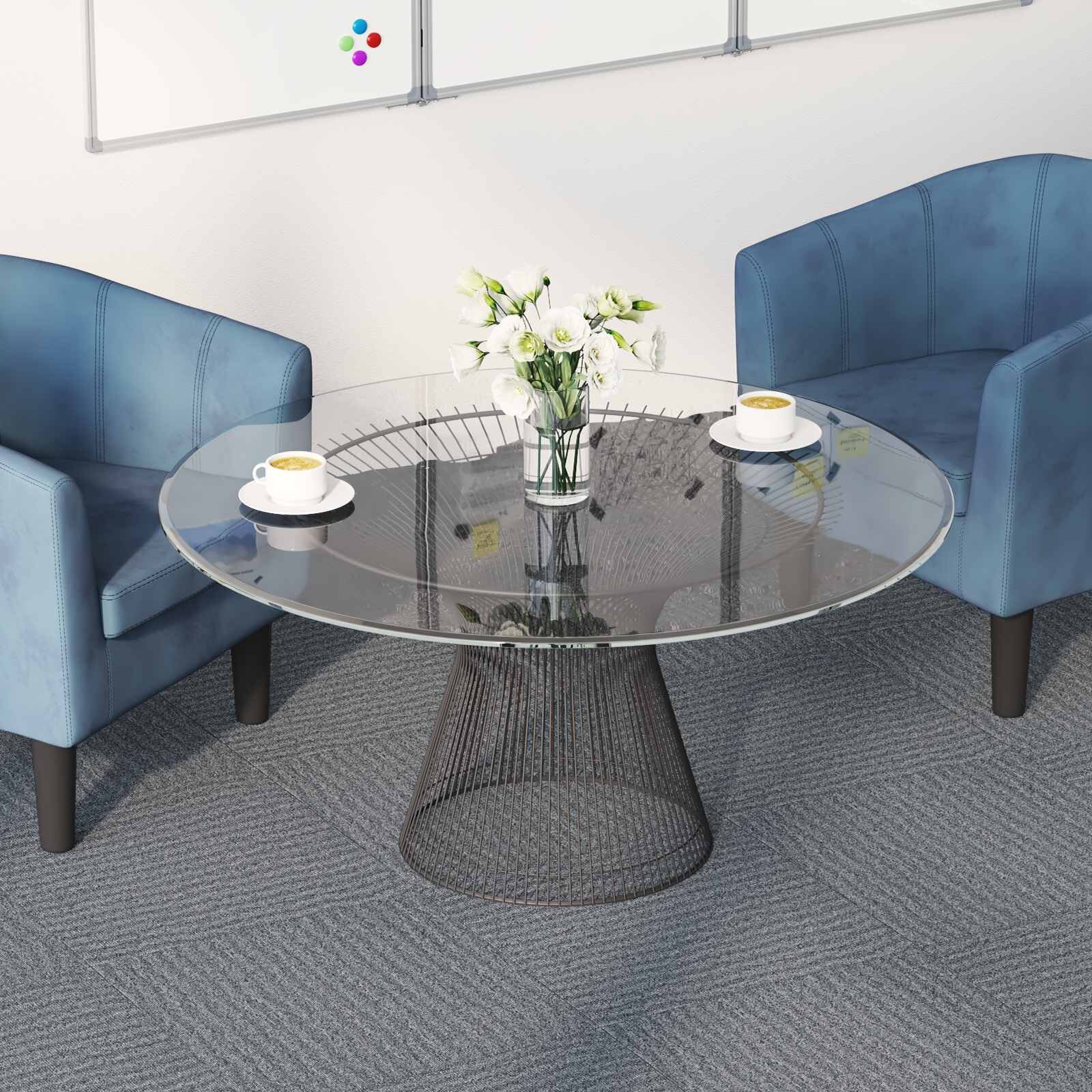 vidaXL Килимна плочка Светлосиво 50 x 50 cm 36 бр. ПП и Битум