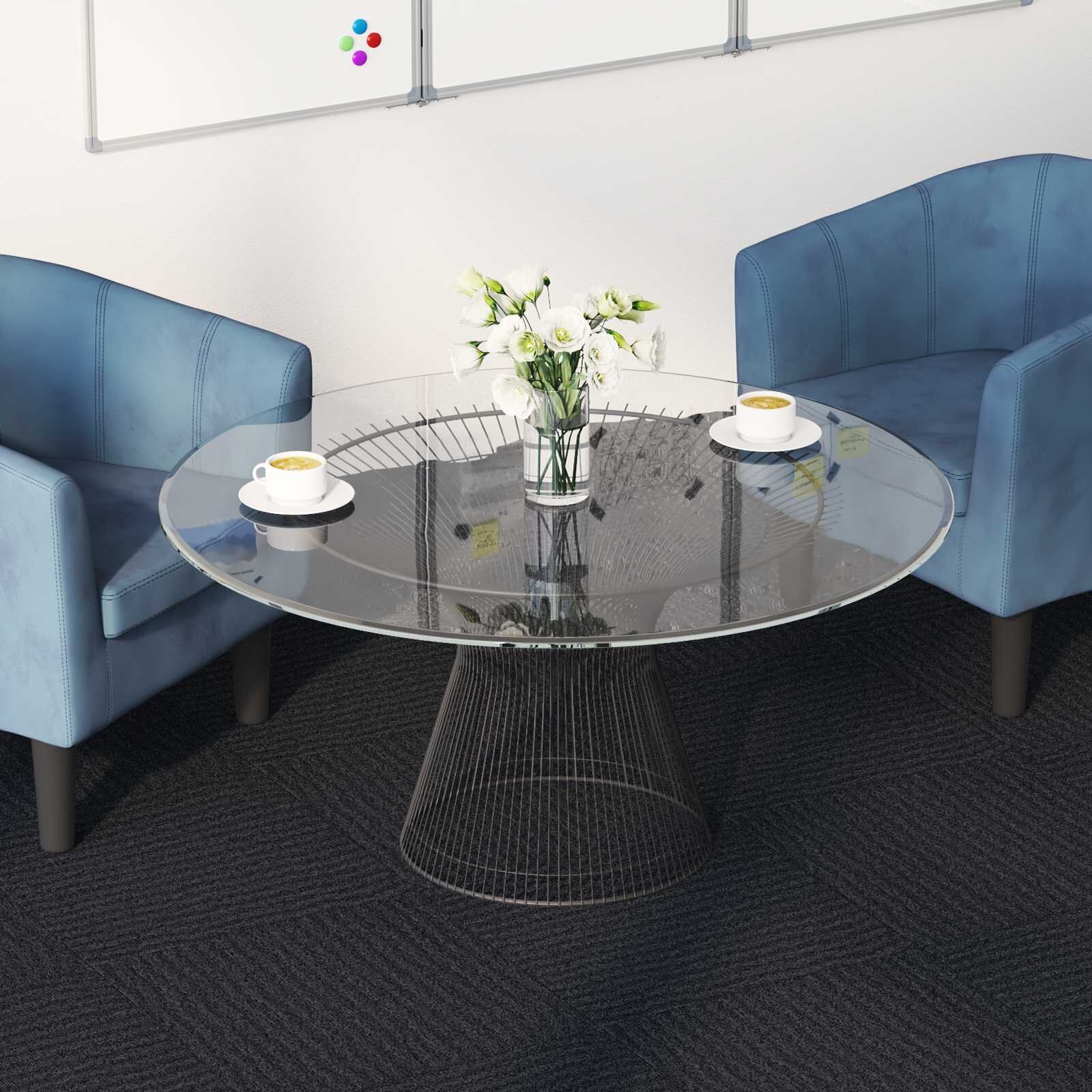 vidaXL Килимна плочка Тъмносиво 50 x 50 cm 20 бр. ПП и Битум