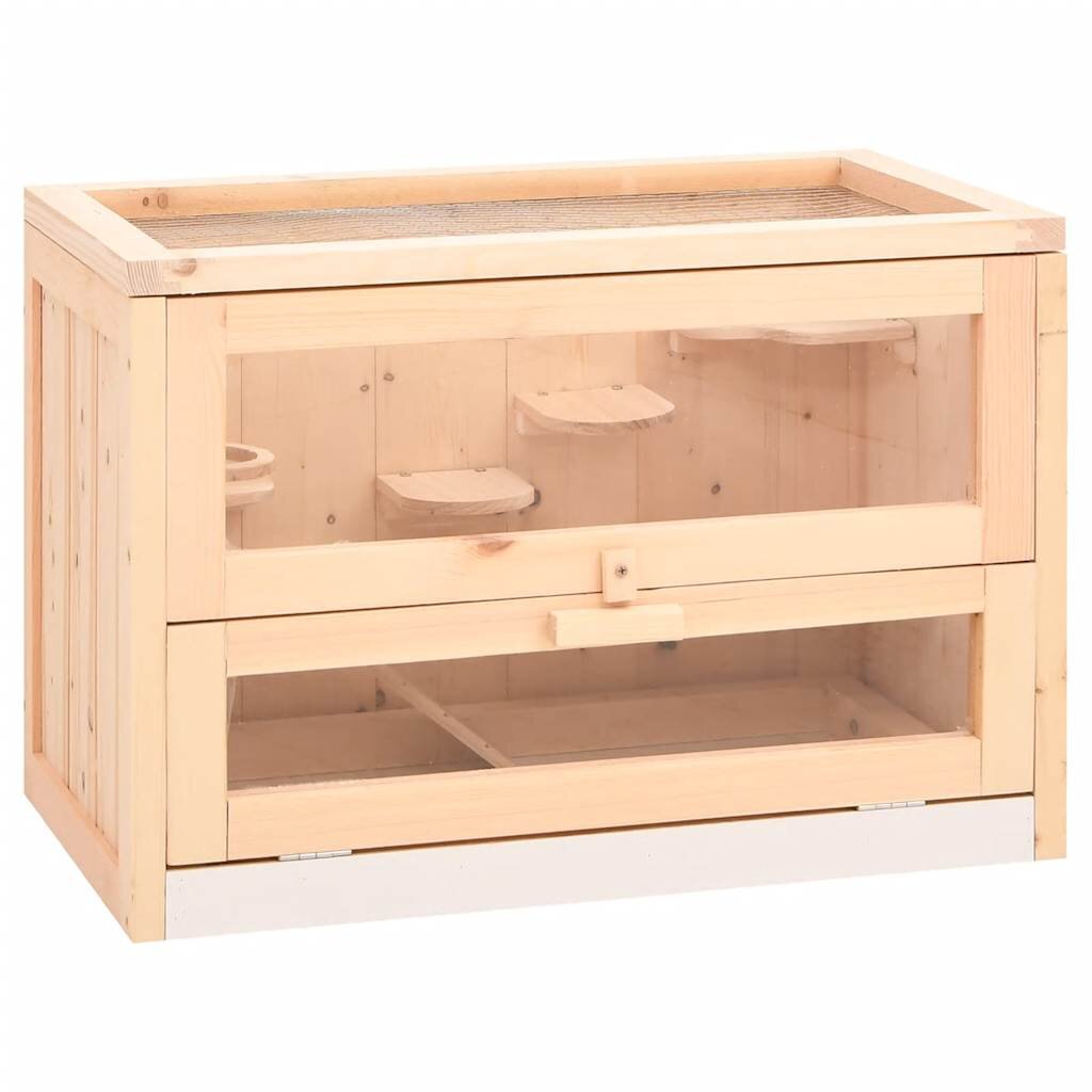 vidaXL Клетка за хамстери 60x355x42 см масивна ела