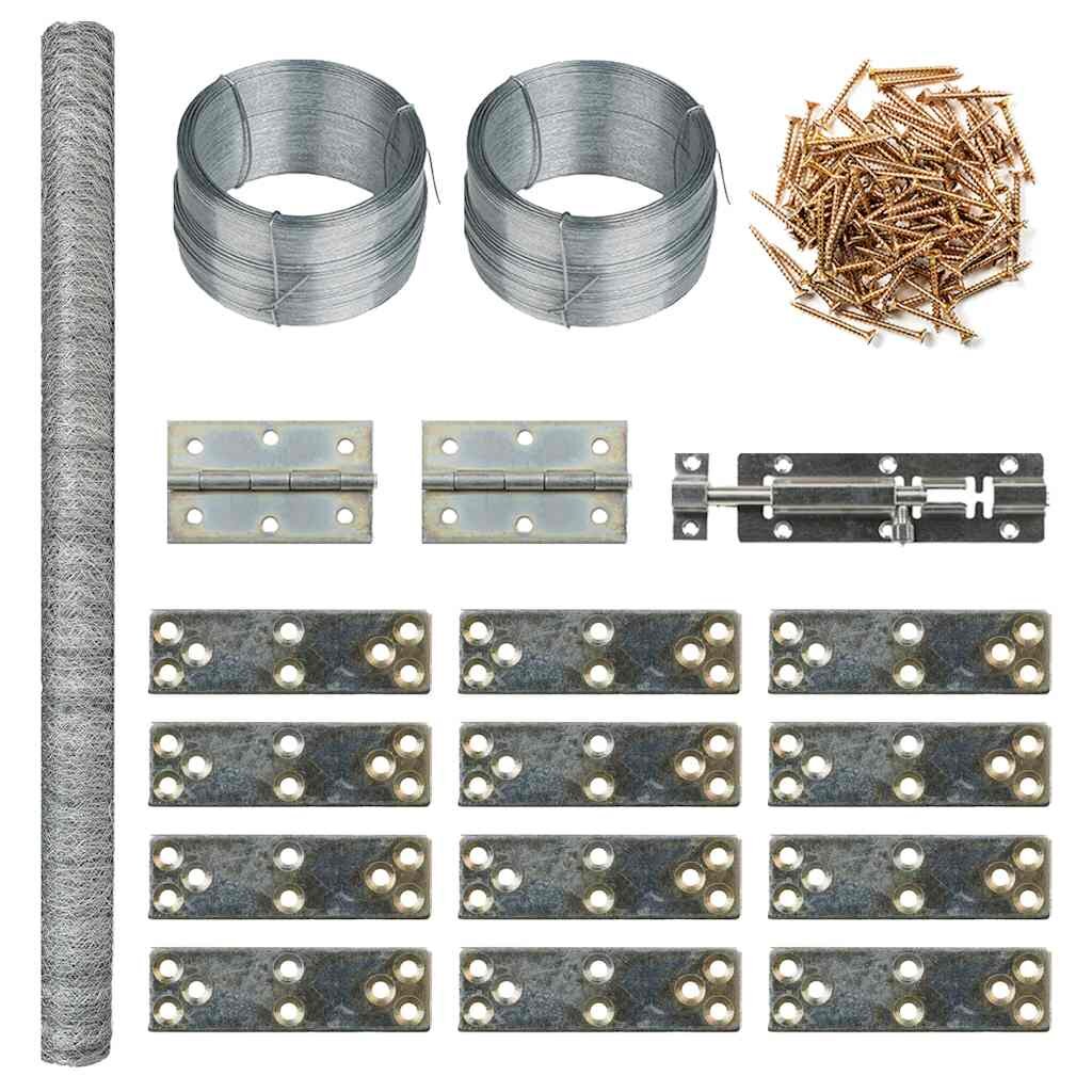 vidaXL Клетка за пилета 6x15x15 м стомана