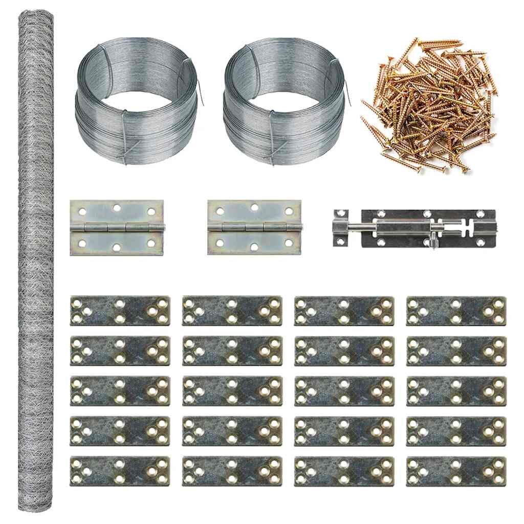 vidaXL Клетка за пилета 9x15x15 м стомана