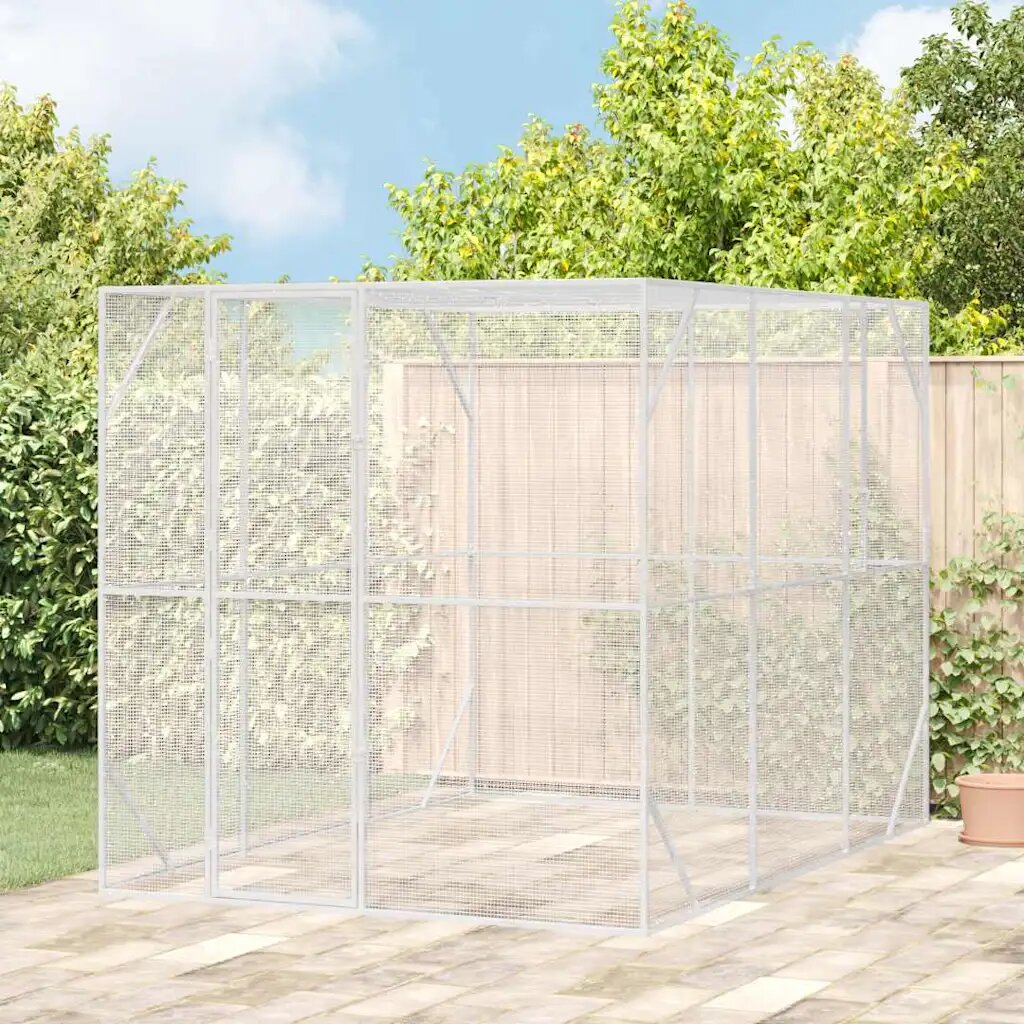 vidaXL Клетка за птици Антрацит 210 x 304 x 213 см
