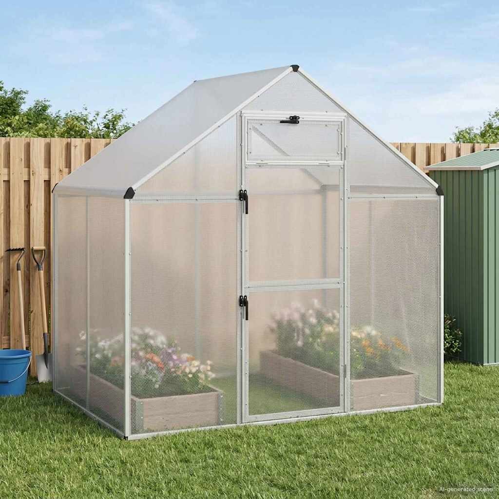 vidaXL Клетка за птици Сребристо 1815 x 112 x 1735 см